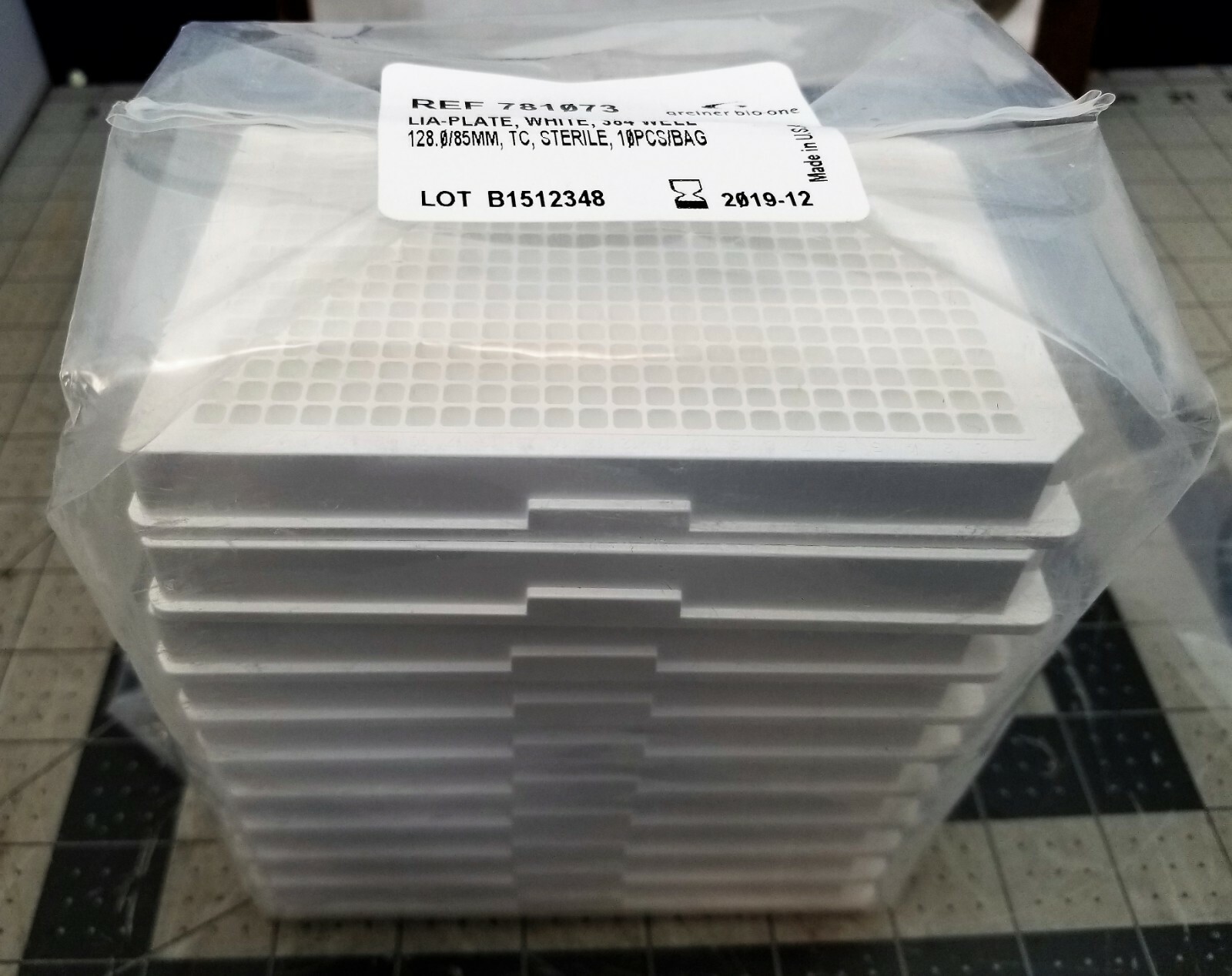 10-Pack) 15~ 110μL 384 Well Polystyrene Cell Culture Microplates Greiner [A2B1]