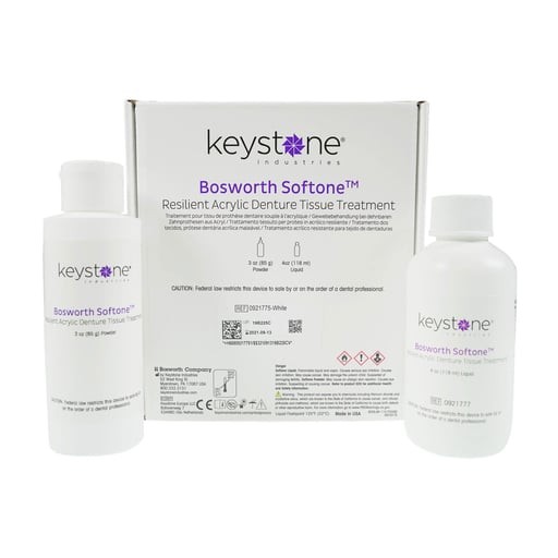 Softone Standard Kit-Soft Tissue Conditioner: 3oz White Powder, 4oz Liquid