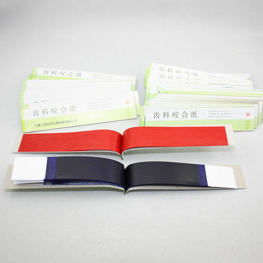 Dental Articulating Papers Double Sided Strips Red/Blue Thin/Think Bite Paper