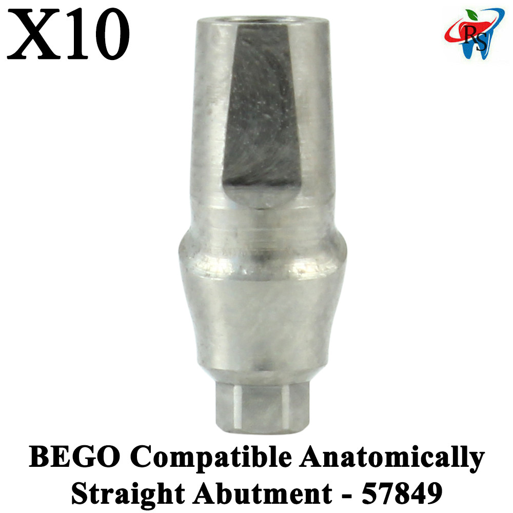 10pcs Dental BEGO Compatible Anatomically Shaped Straight Abutment – 57849
