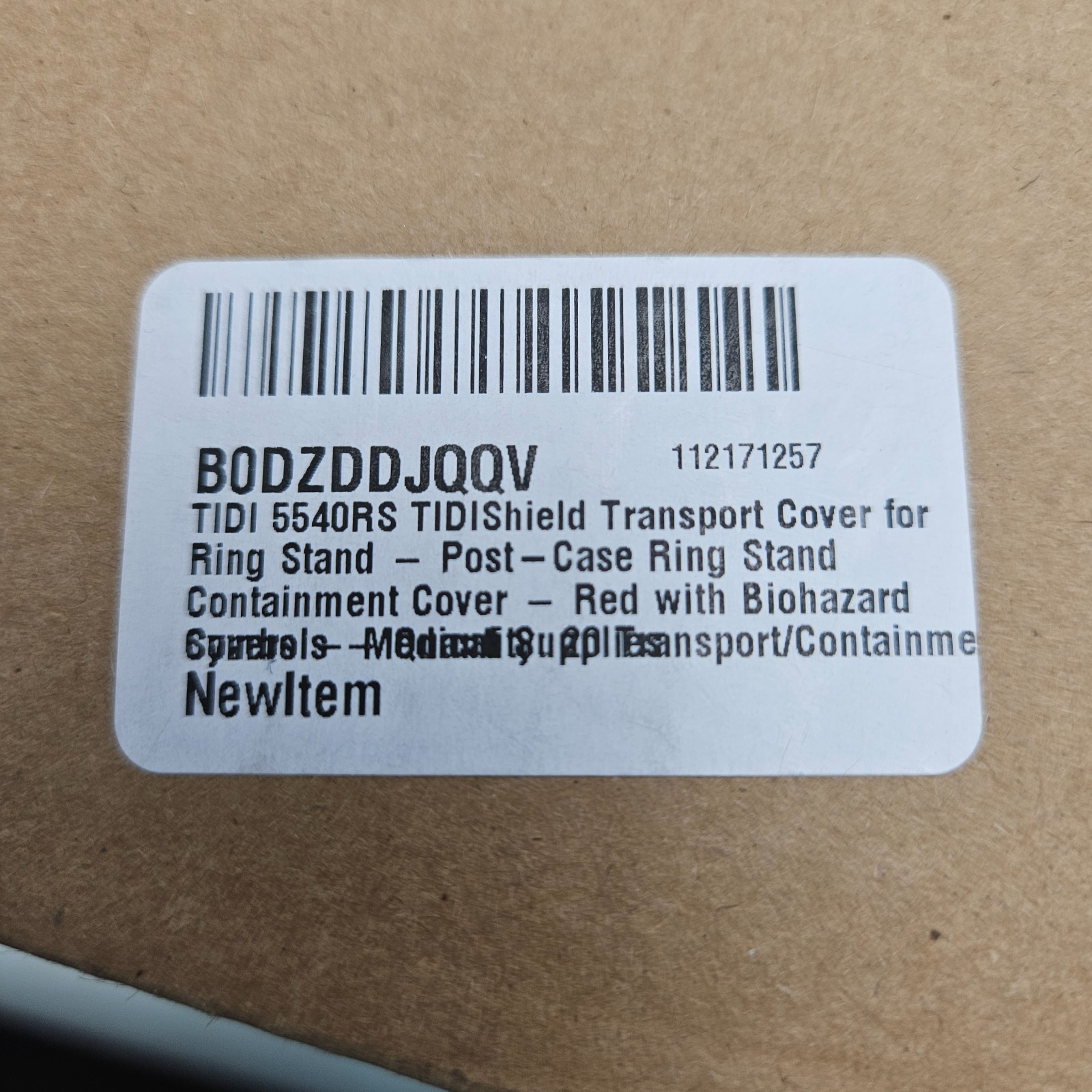 20pk Tidi 5540RS Shield Transport Containment Cover for Ring Stand Red Biohazard
