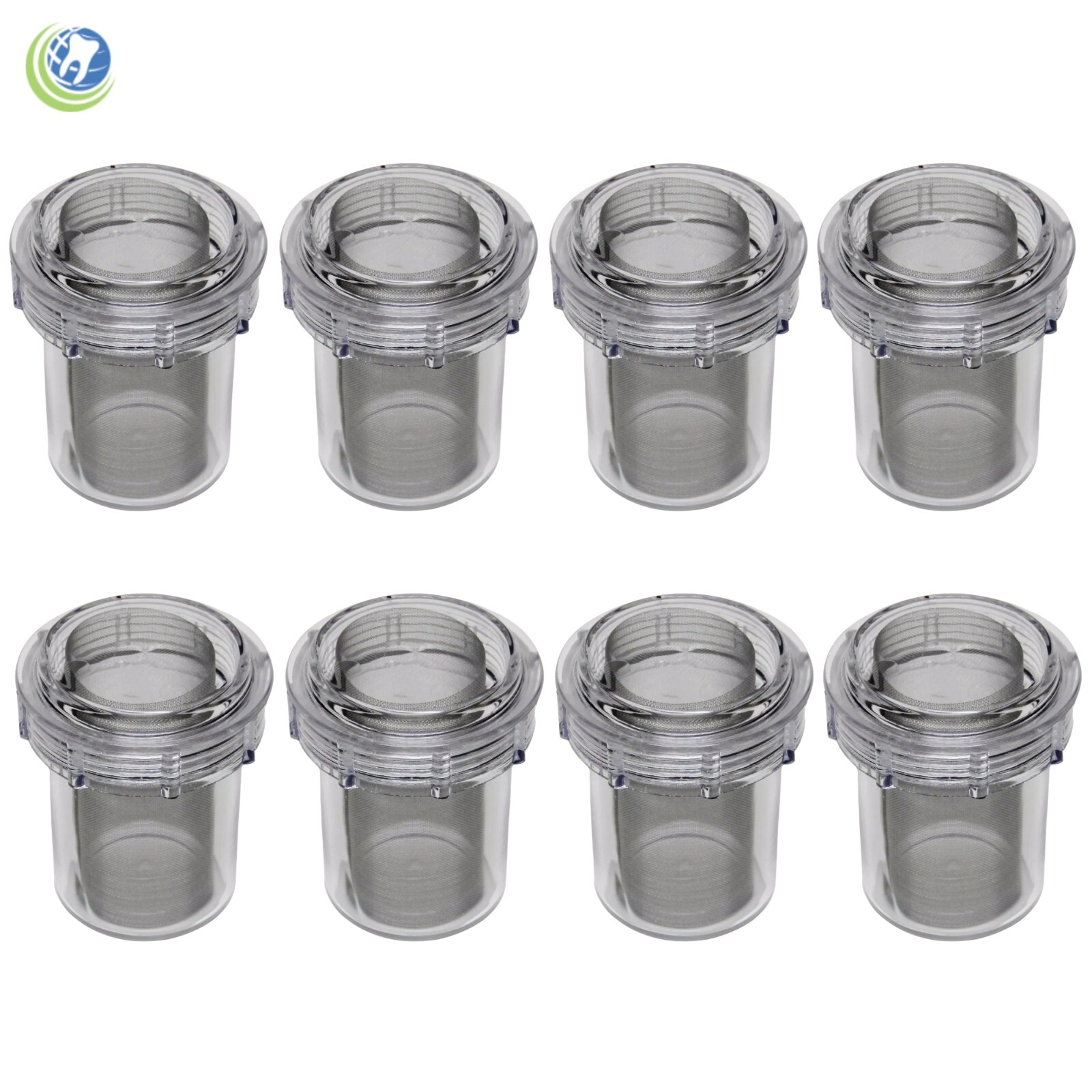 8X Dental Disposable Evacuation Canister DC8-2350 Screen-4-Vac ThinMesh Plasdent