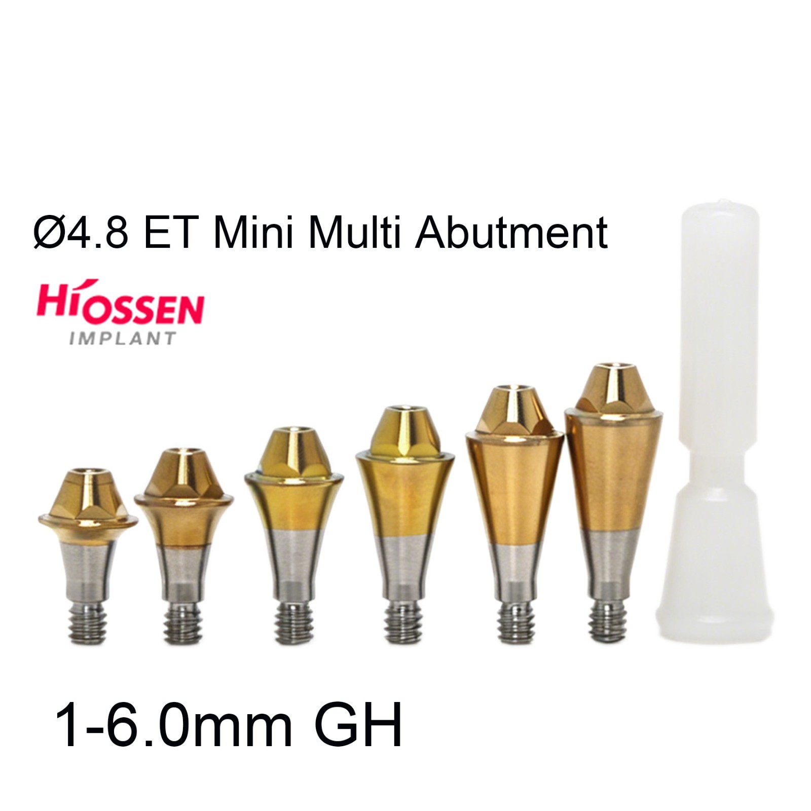 Dental Titanium multi unit straight abutment D4.8 MU for bridge fits Hiossen OSS