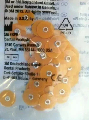 3M Sof-Lex soflex Discs Pack of 30 Orange Series 2382F Fine 1/2″ 12.7 mm Dent FS