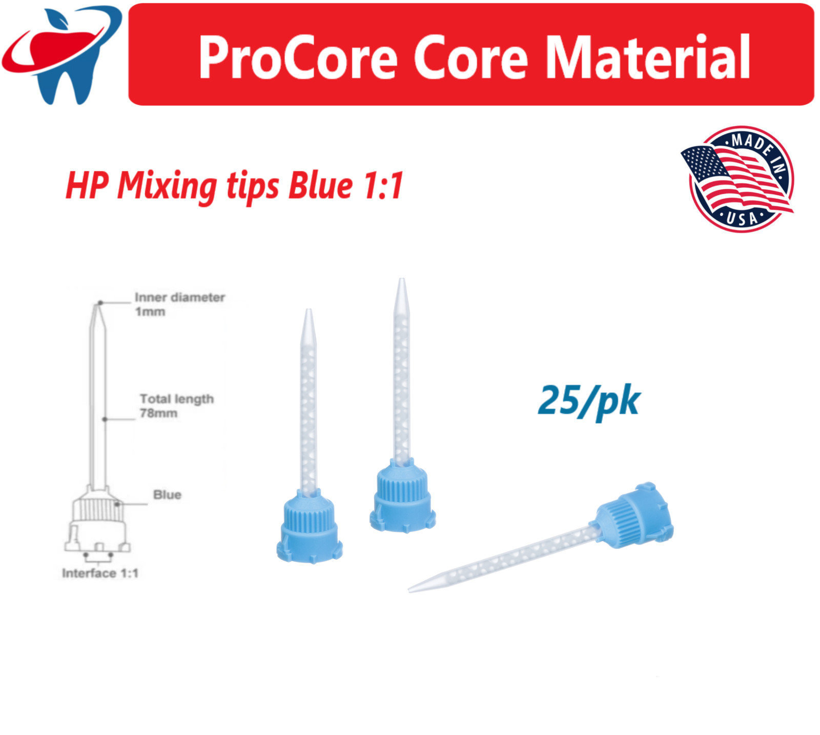 Dental Core Material ProCore™ Dual Cure Core Build-Up Shade A2, Blue, 50 g cartr