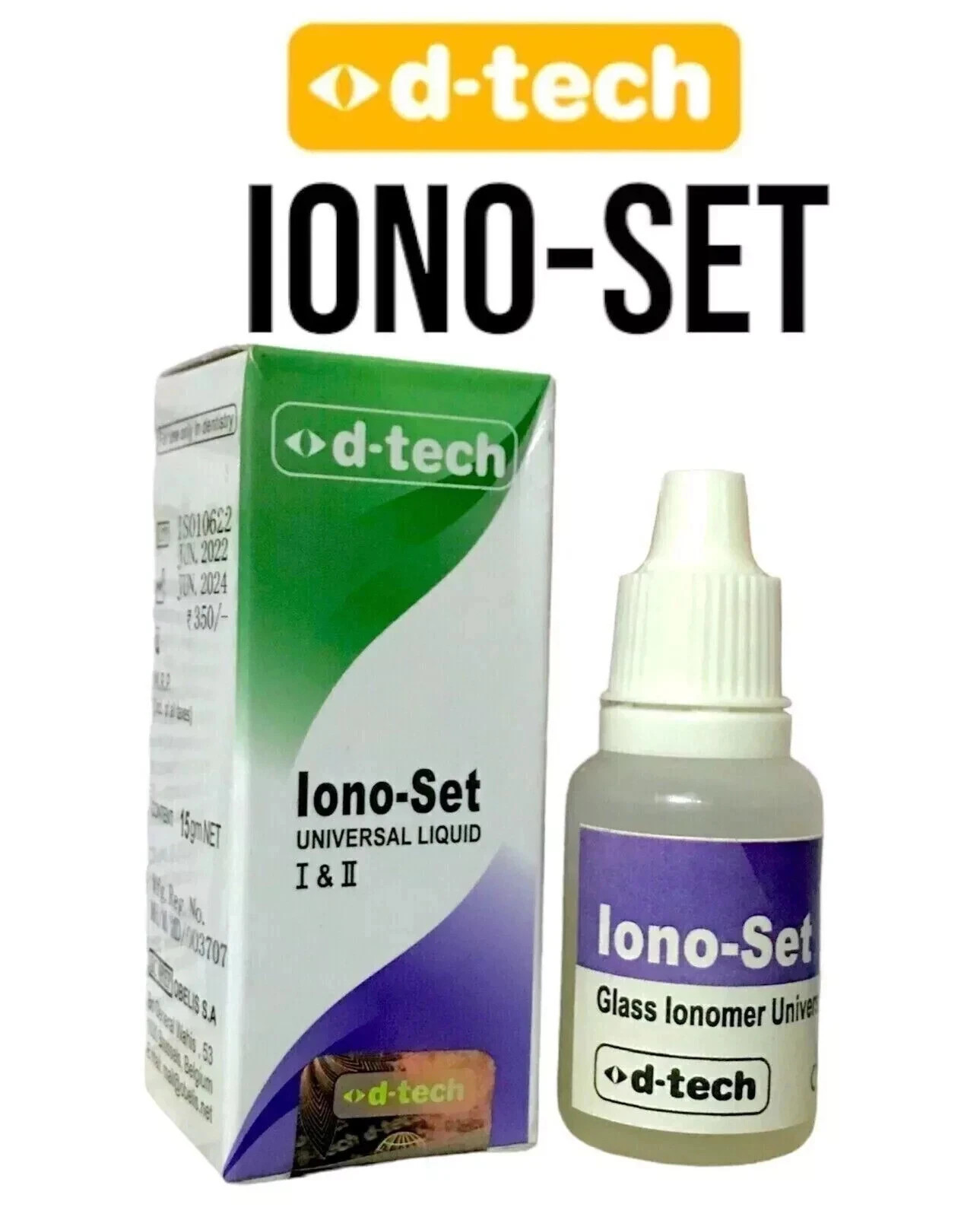 restoration D-Tech Iono-Set Universal GIC liquid for both luting and (Free Ship)