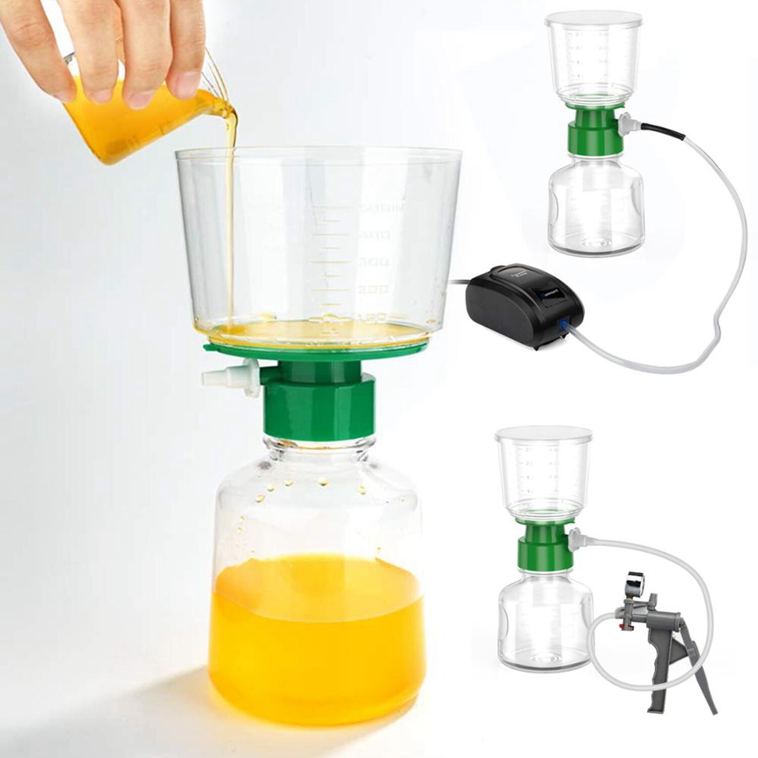 12PCS 250ml Sterile Vacuum Filter Bottle Units PES Membrane 0.22μm Disposable US