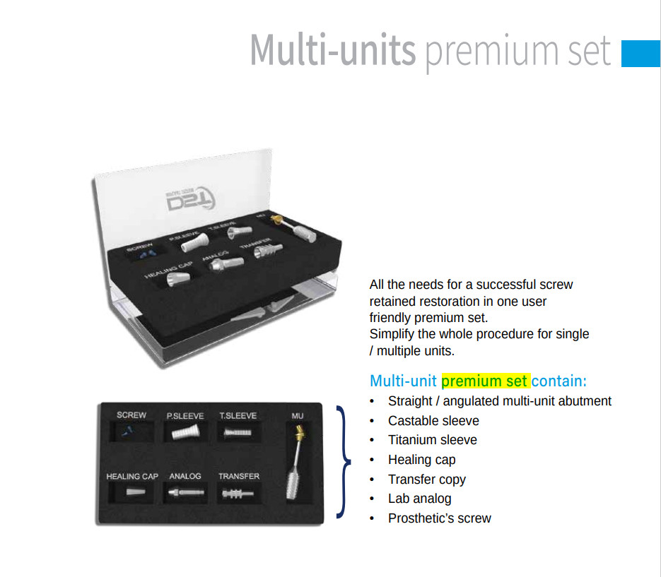 Internal Hex Multi-Unit Angulated Abutment 30° – Premium Set