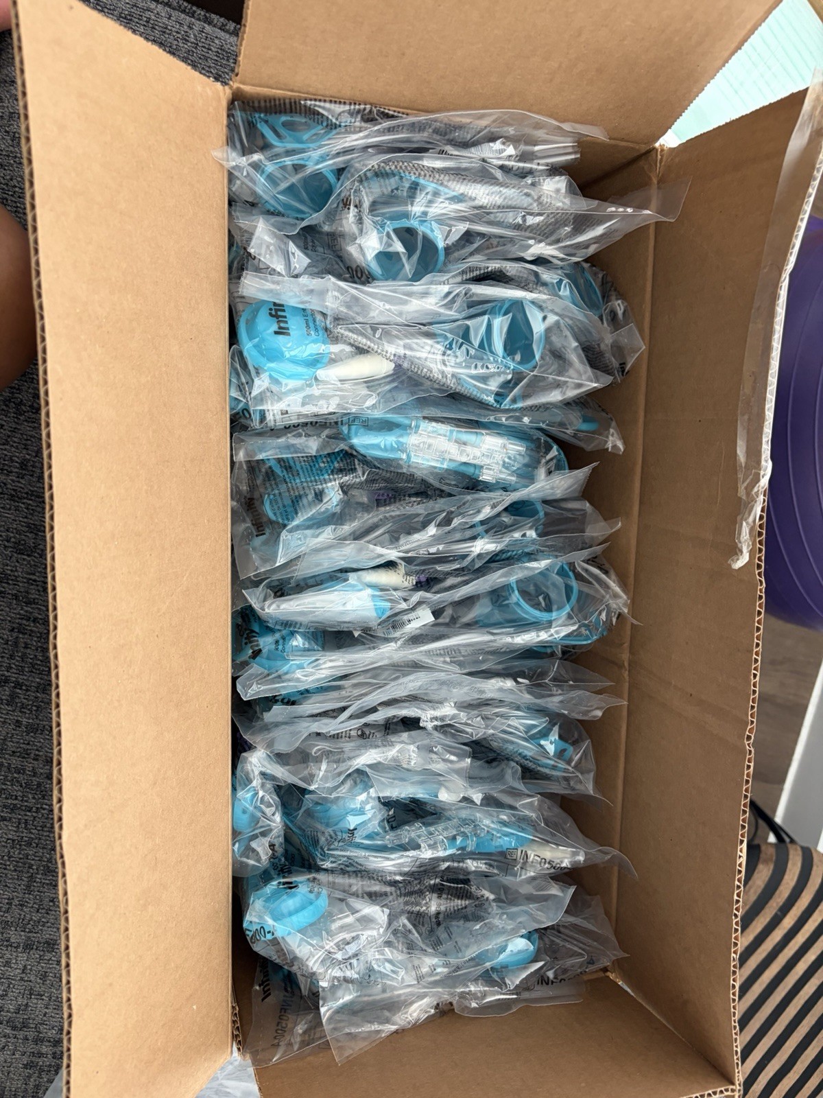 Moog EnteraLite Infinity 500mL Enteral Pump Delivery Set ENFit INF0500-A 30pk