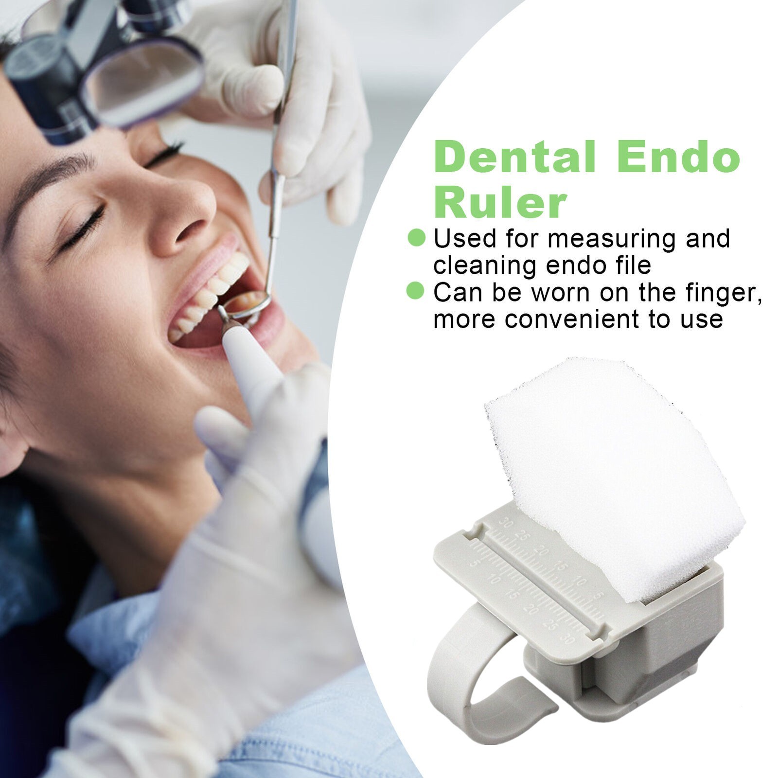 20Pcs Dental Endodontic Files Endo Clean Stand Disposable Cleaning Foam Sponges