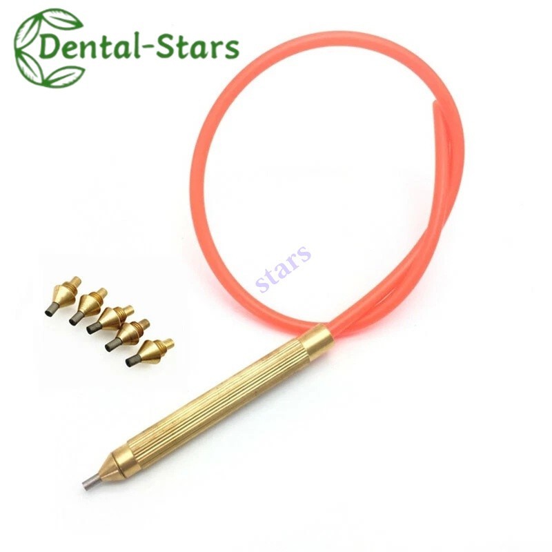 Dental Lab Sandblasting Machine Nozzle Tungsten Steel Blaster Handle Pen w Tips