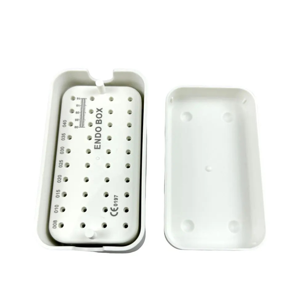 40H Dental Endo Box With Ruler Block Stand Dental Disinfection Endo Files Holder