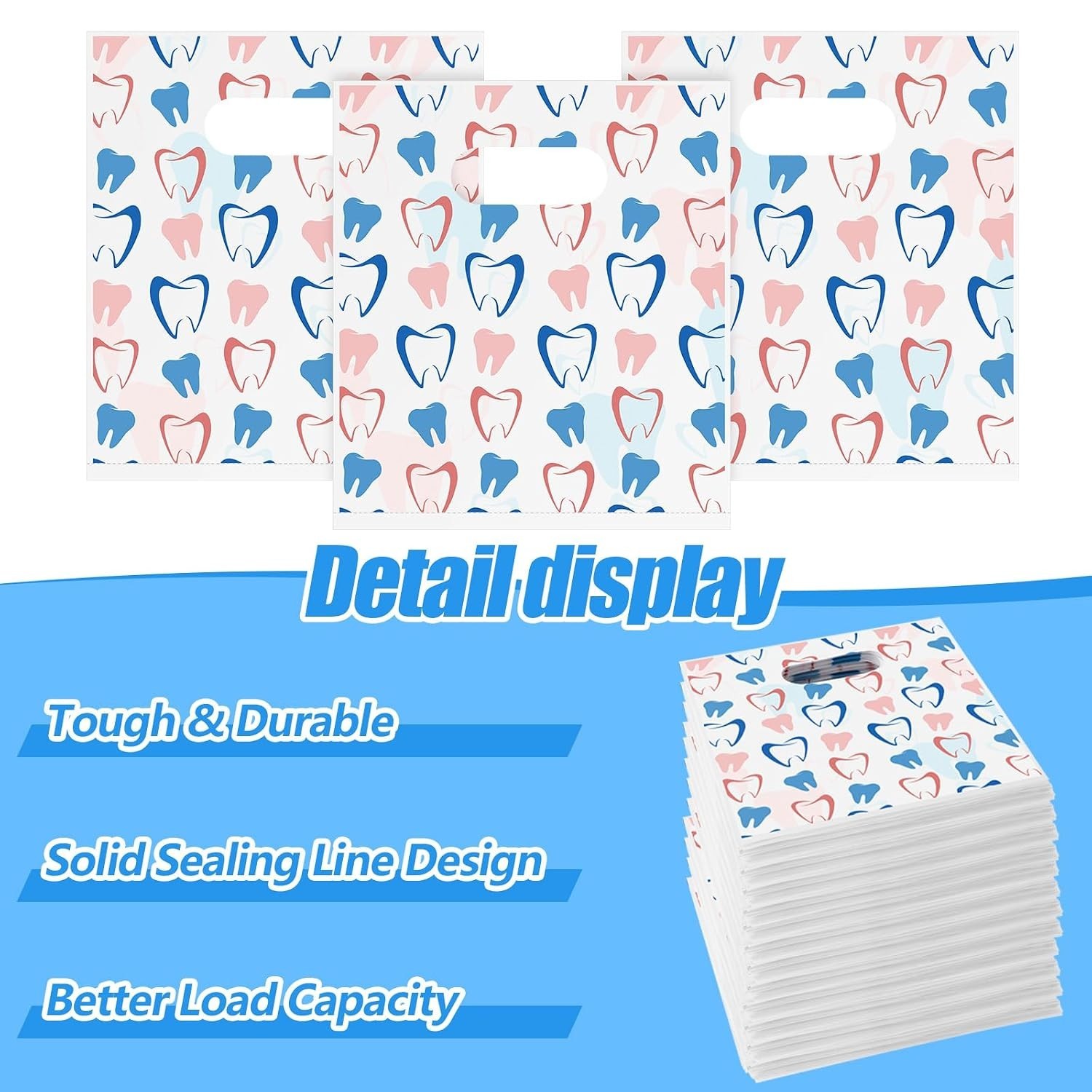 Bulk 600 Plastic Tooth Bags (9×8 in) – Perfect for Dental Clinics & Parties