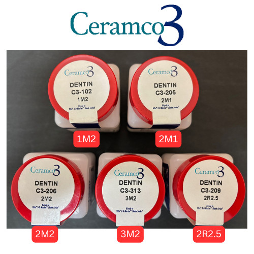 [ Ceramco 3 ] DENTIN (1M2, 2M1, 2M2, 3M2, 2R2.5) 1 oz.