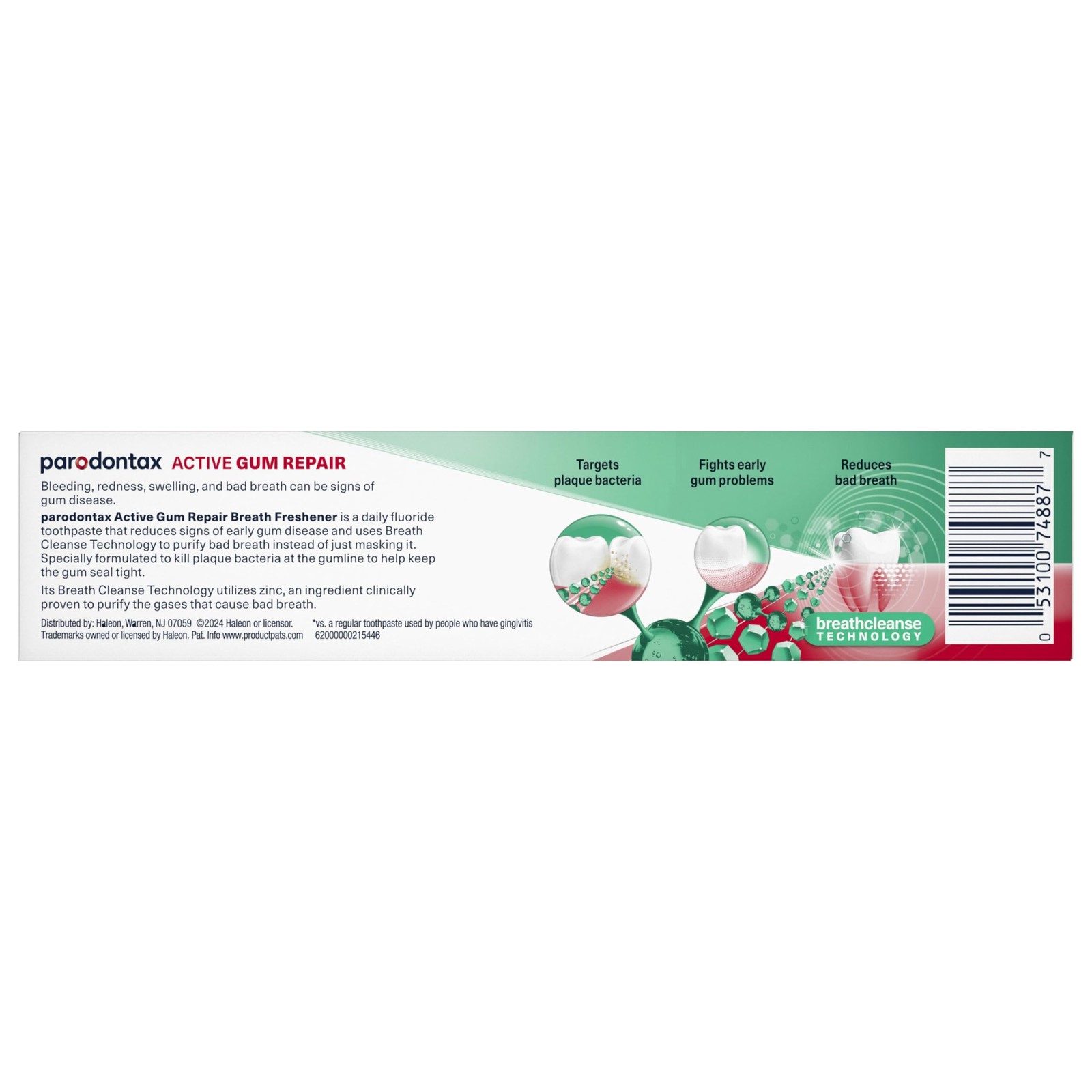 Parodontax Active Gum Repair Breath Freshener Toothpaste, 3.4 oz