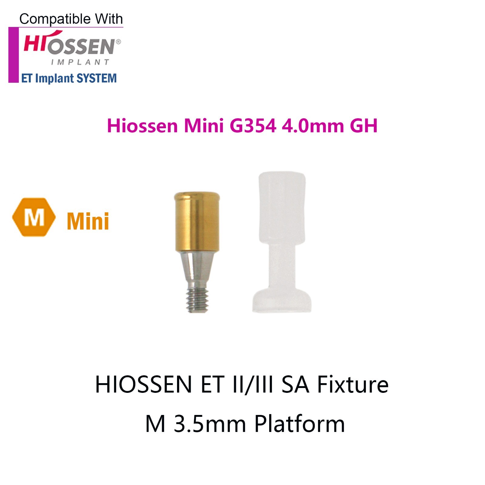 US Dental Locator Attachment Abutment for Hiossen ET/OsstemTS Mini Regular Plat