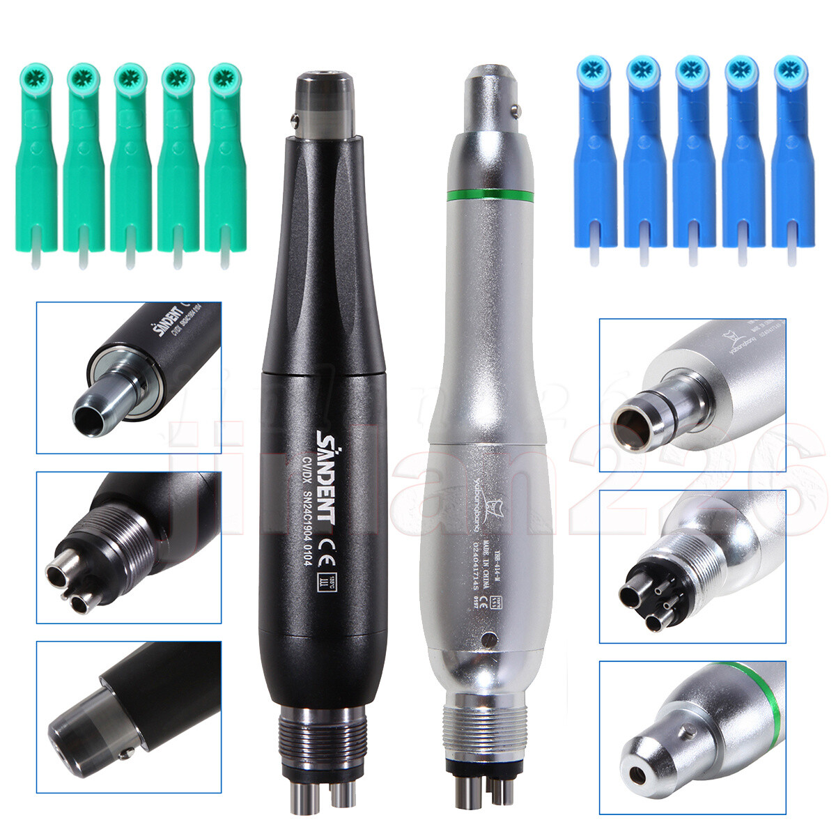 Dental Hygiene Prophy Handpiece Air Motor 4 Holes with 4:1 Nosecone 360° Swivel