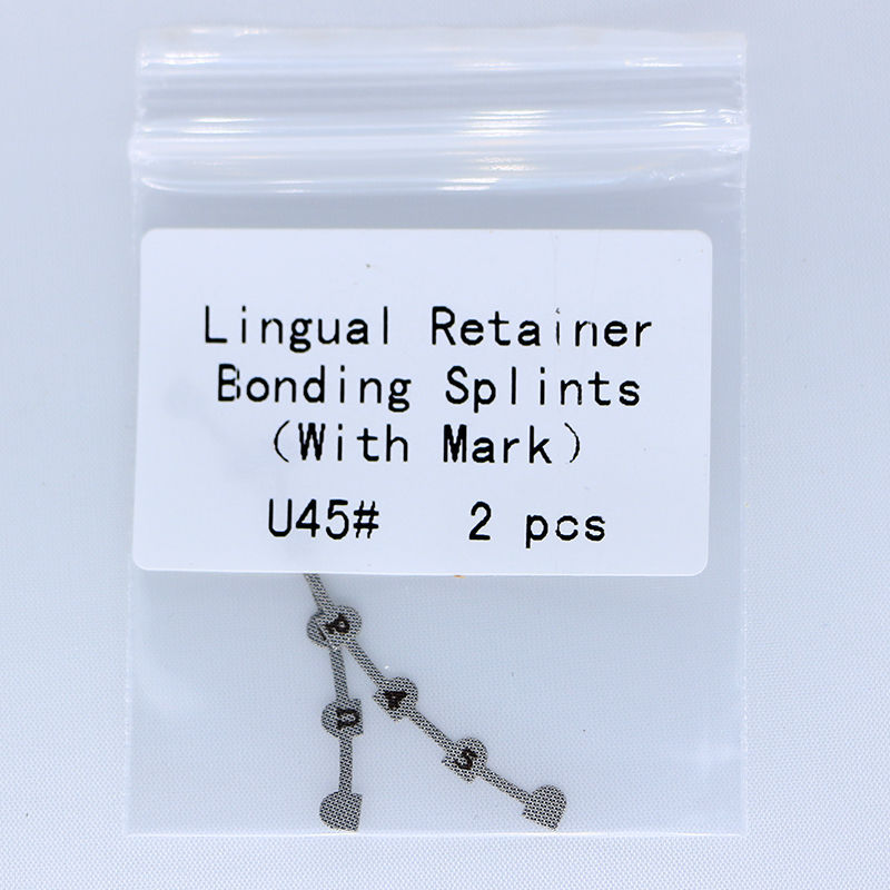 10 Packs Dental Orthodontic Lingual Retainer Bonding Splints with Mark L29#-U47#