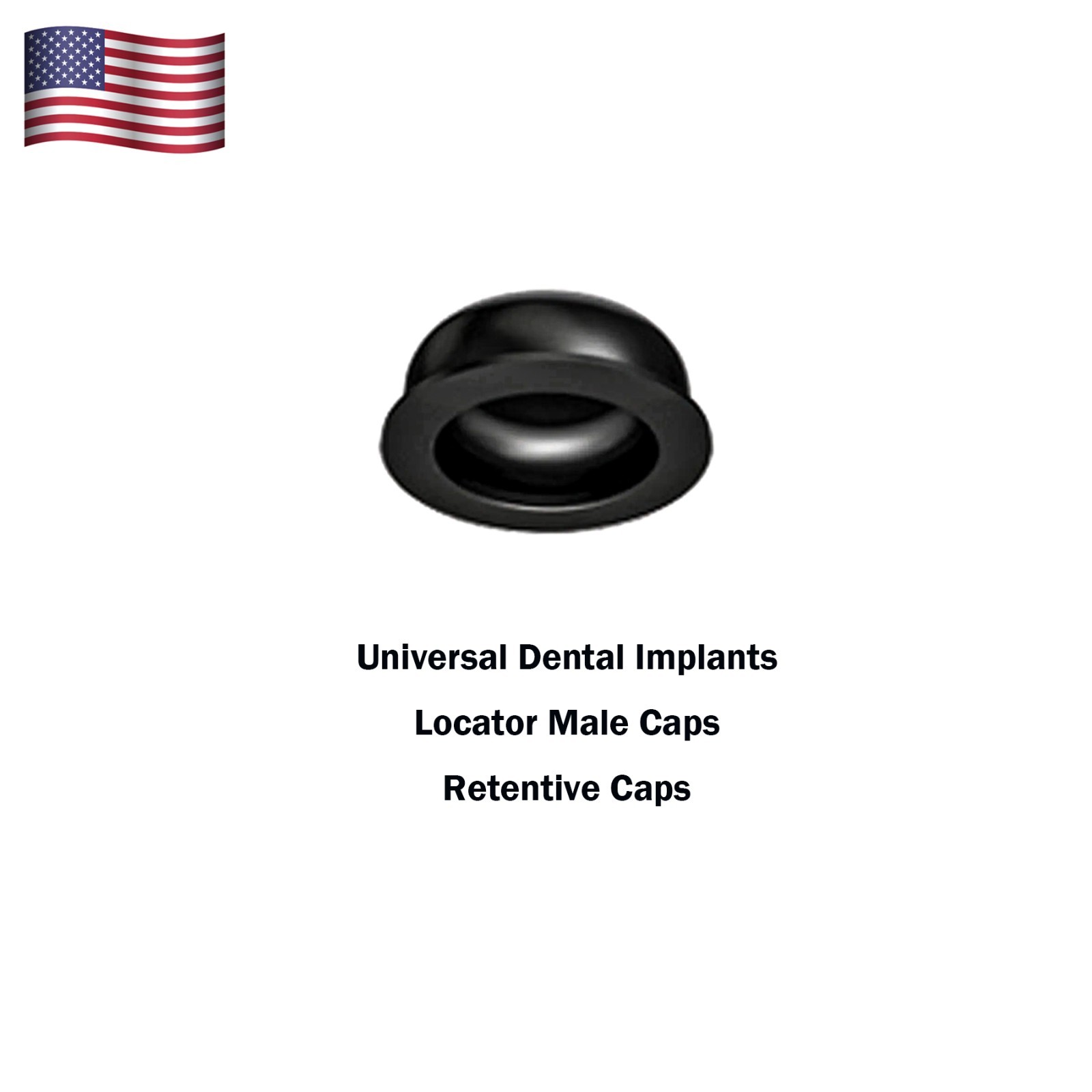 US Dental Locator Overdenture Abutment Retention Male Cap Inserts Lab Processing