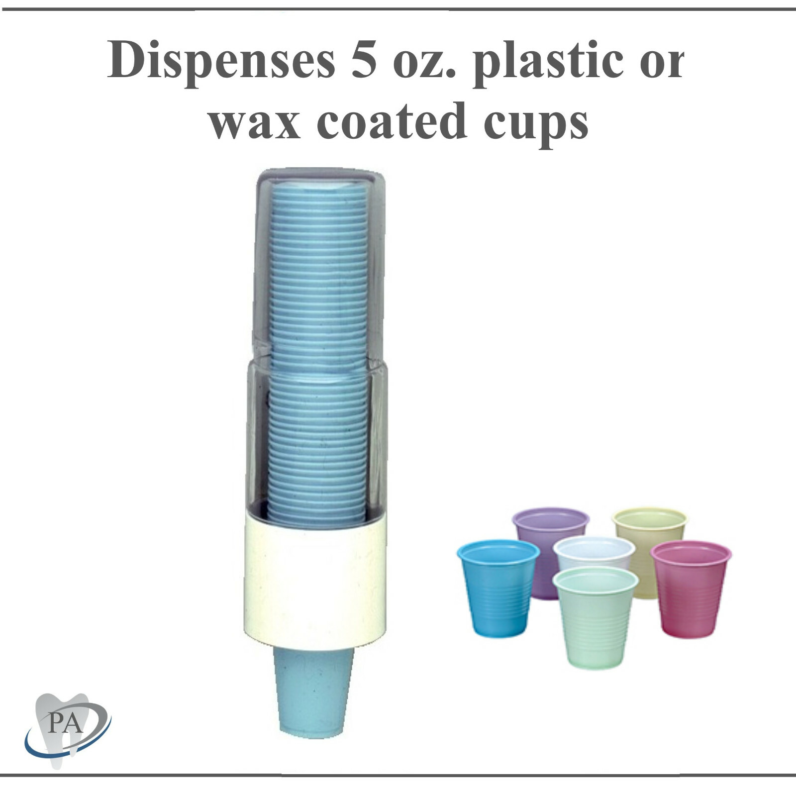 Dental Cup Dispenser for 5 Oz Cups, Wall Mount Cup Dispenser For Dental Cups