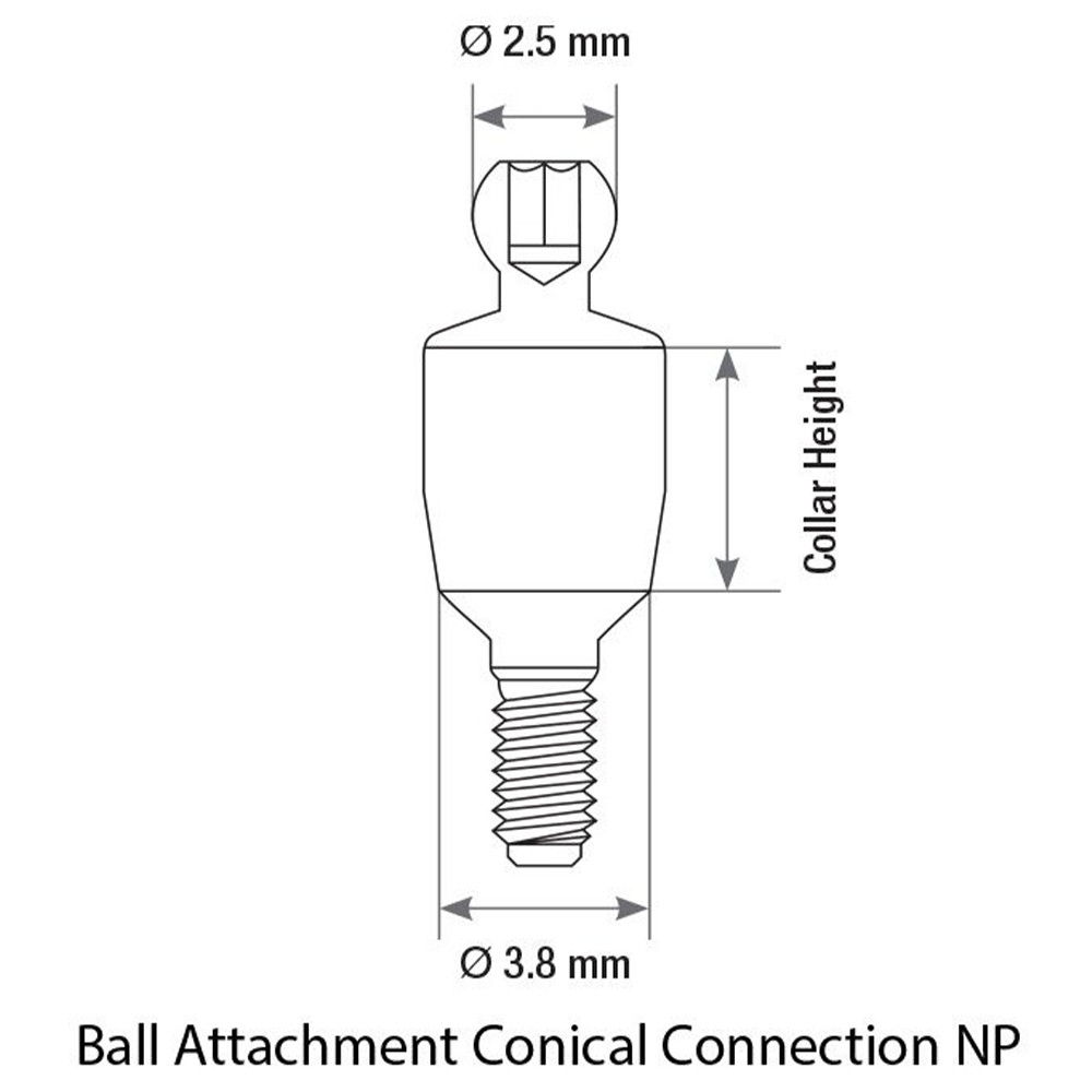 1x Kit Straight Ball Attachment Conical NP Extra Soft Silicone Metal Cap Ring