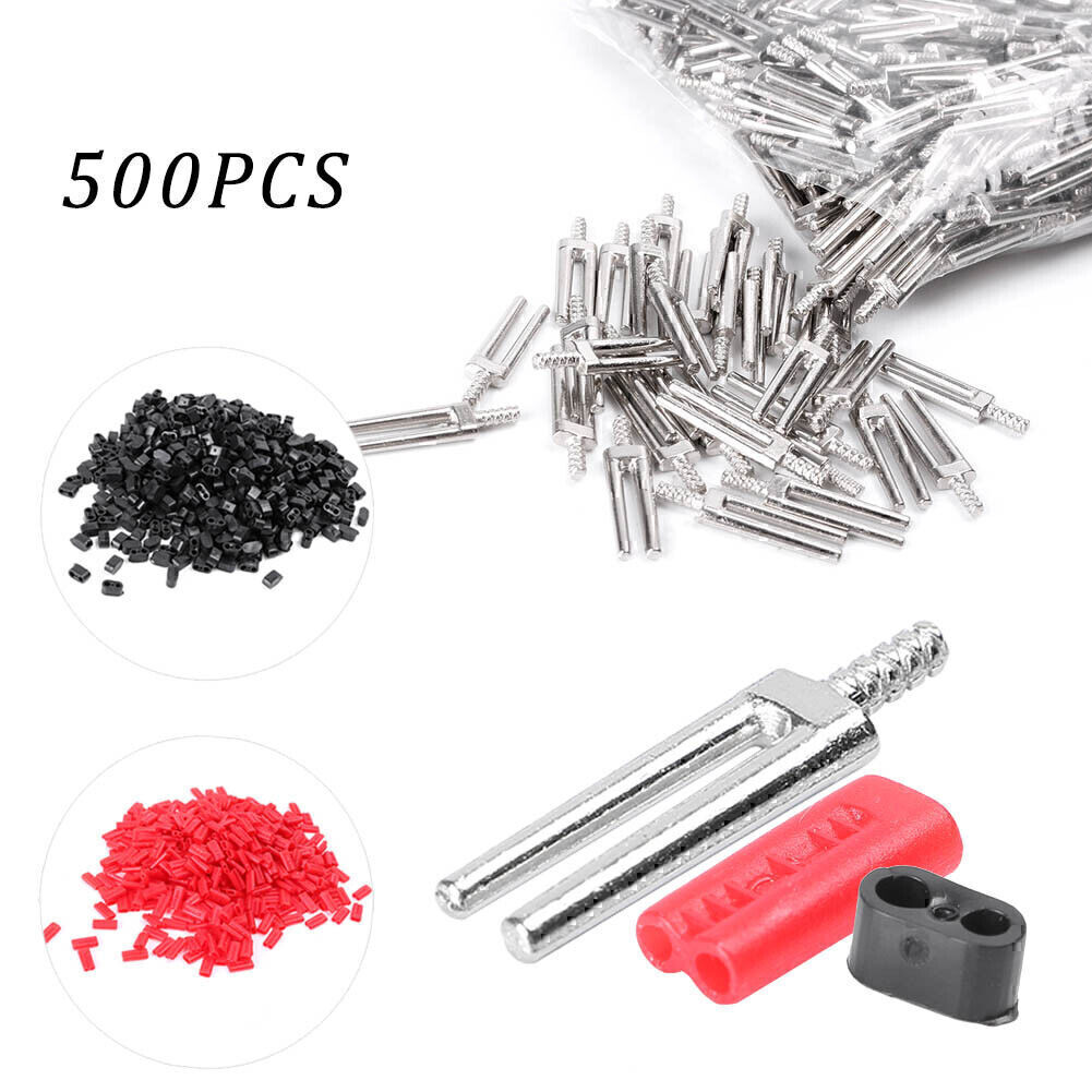 Dental Master Twin Double II Pins&Plastic Sleeves Dental Lab Supply 500 Pcs