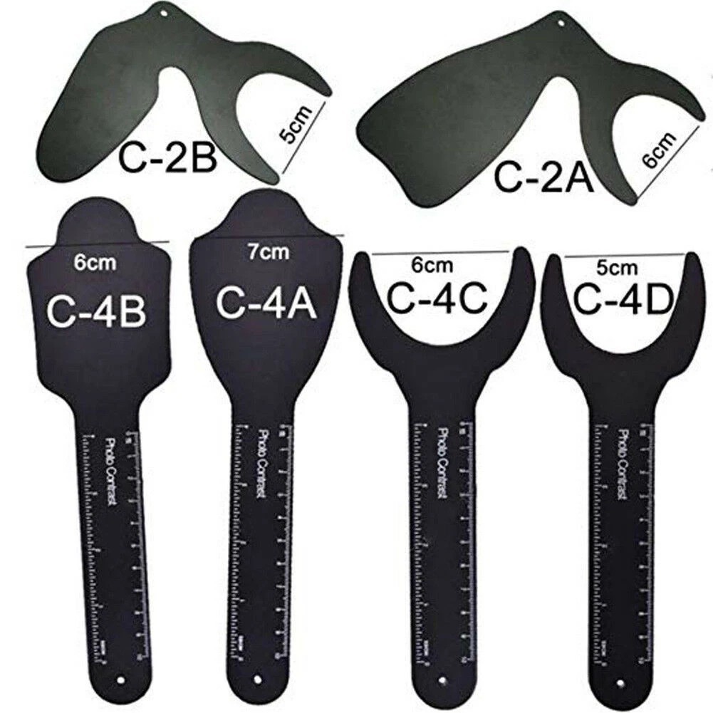 6Pcs/Kit Dental Oral Photo Palatal Photography Contrastors Black Background Tool