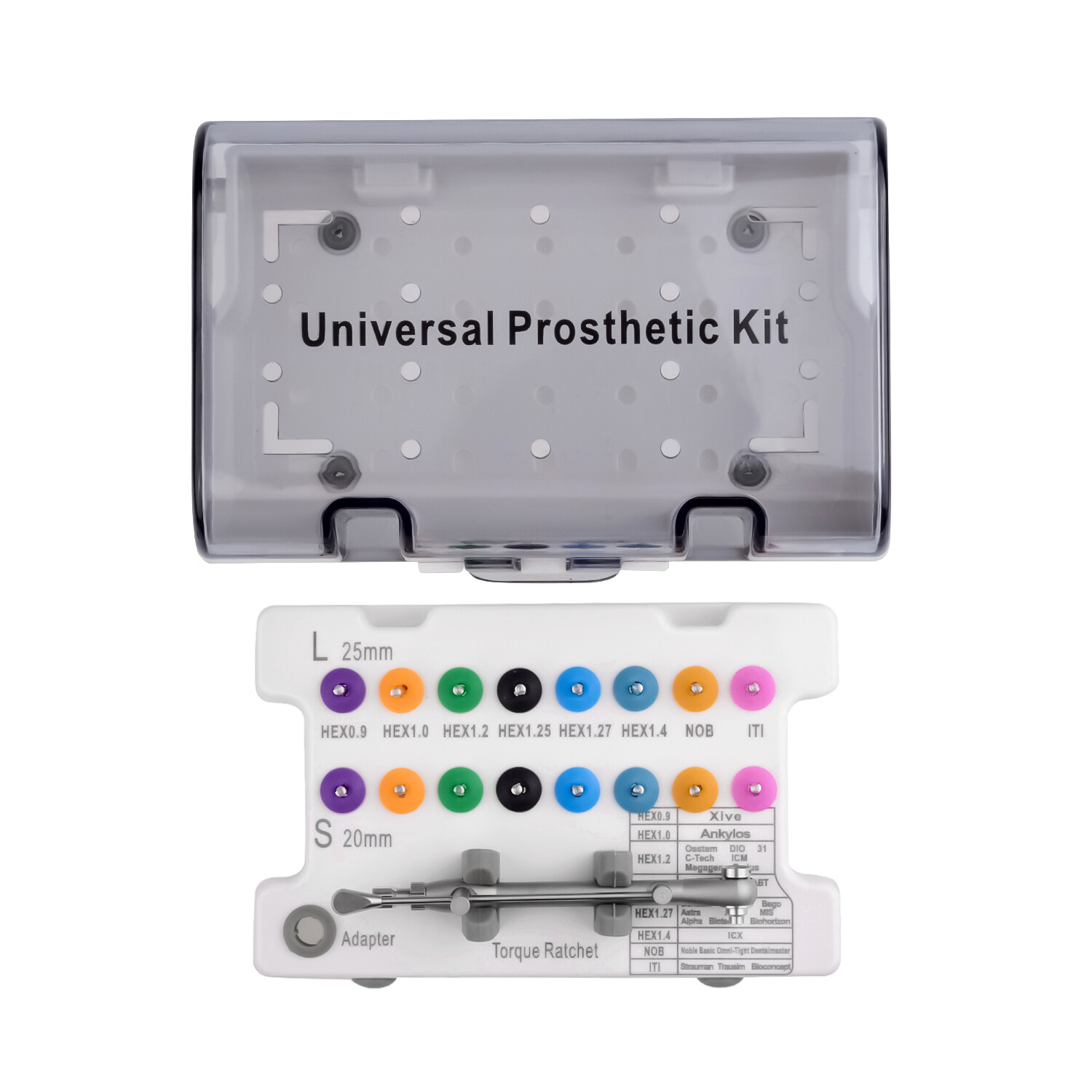 Universal Implant Repair Prosthetic Restoration Tool Kit Screwdrivers Wrench L/S
