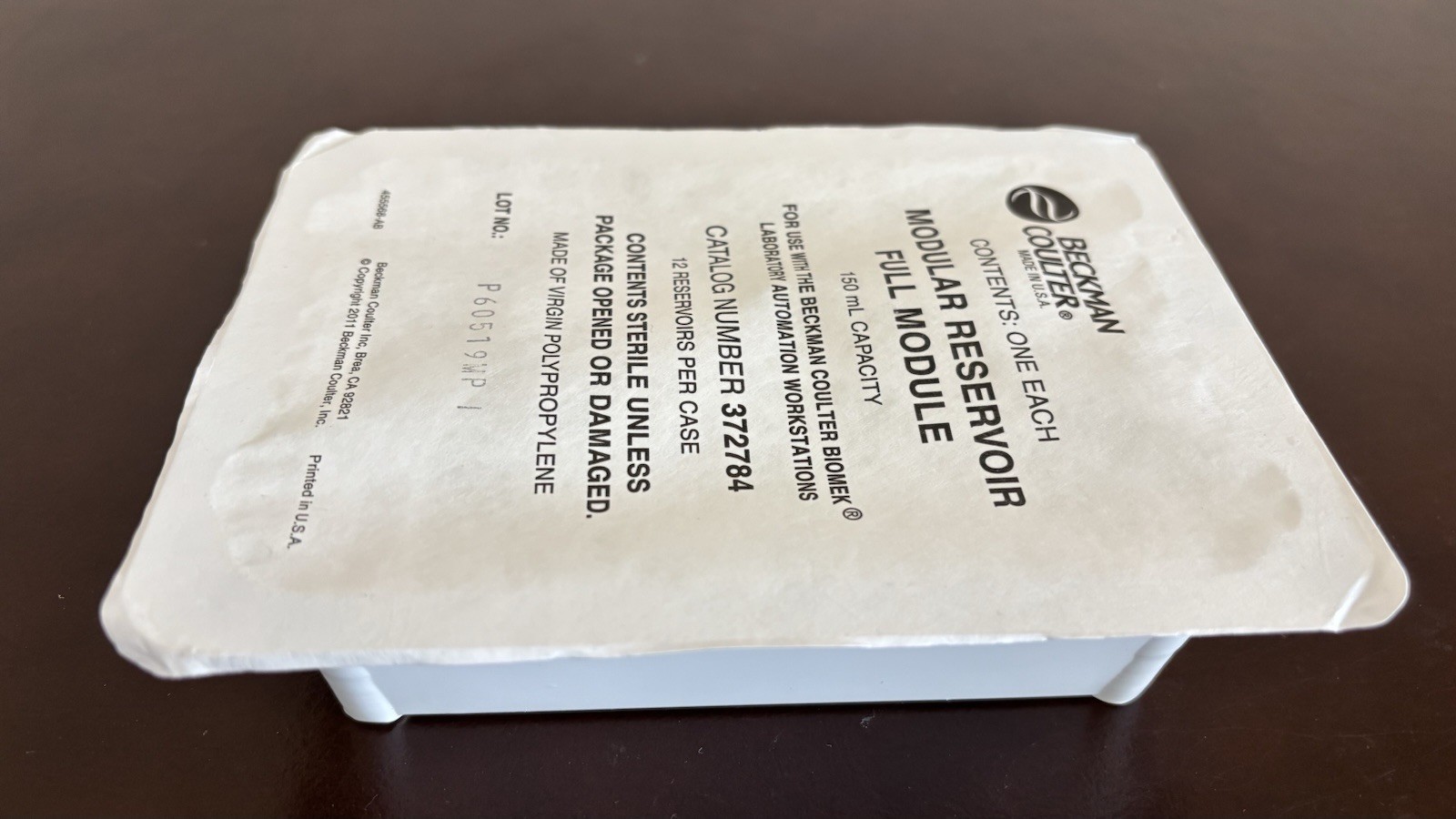 Beckman Coulter Biomek Modular Reservoir 150mL CAT #372784. 12 In Case