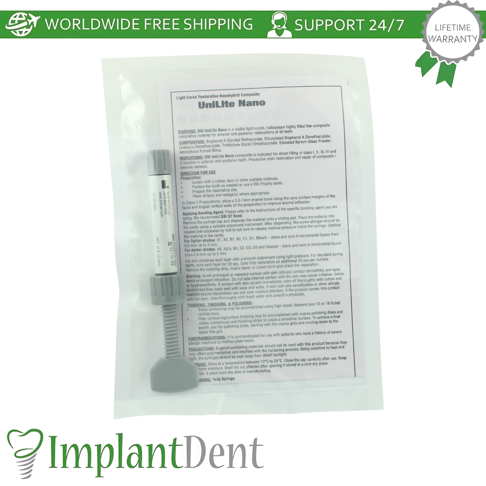 Unilite Universal Nan0 Hybrid Dental Composite Light Cure Restorative Dentistry