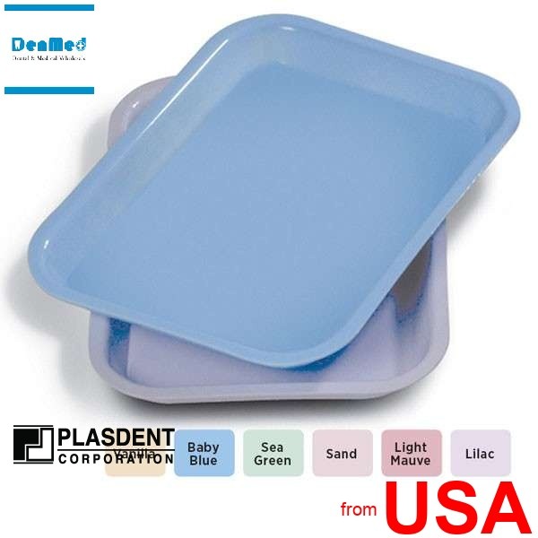 PLASDENT Flat Tray, Size F (Mini)- Pastel Vanilla, Plastic, 9-5/8in x 6- 424167