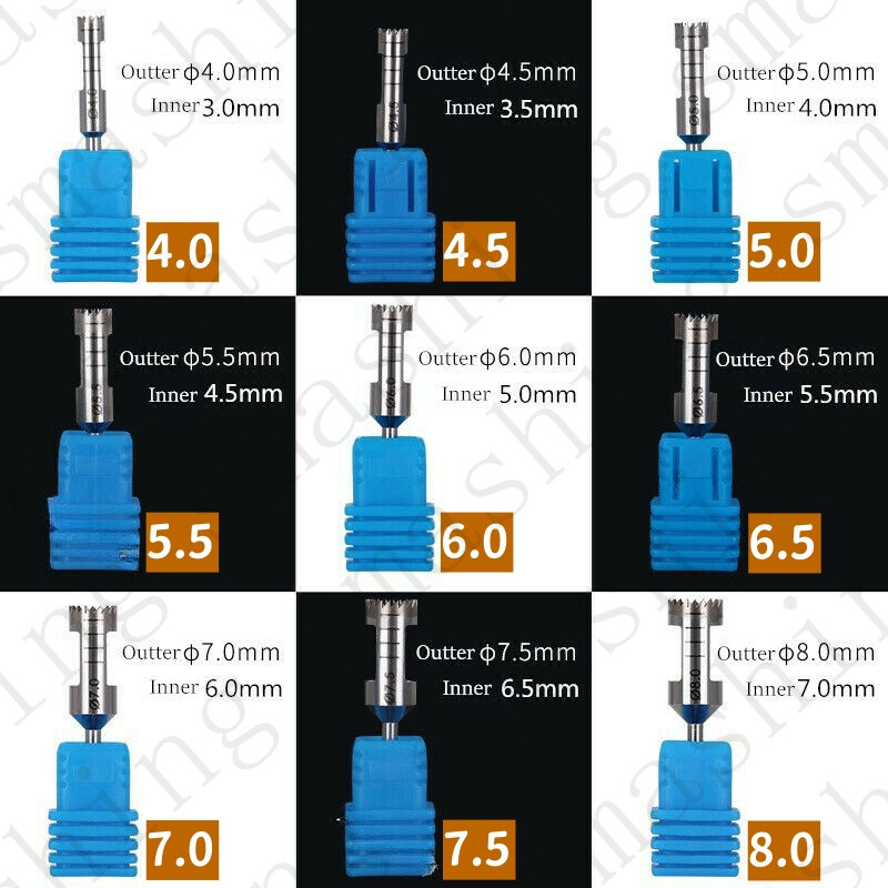 Dental Cutting Trephine Drill Bon Sharp Burr Planting Drills Harvest ITI NOB