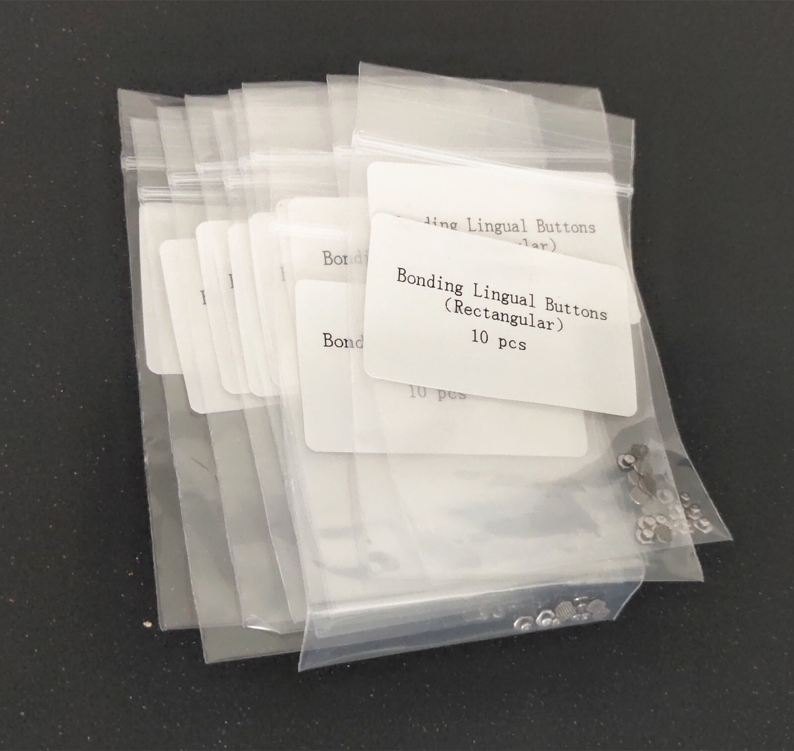 Dental Orthodontics Lingual Button 10Pcs/bag Universal Rectangular Base Bonding