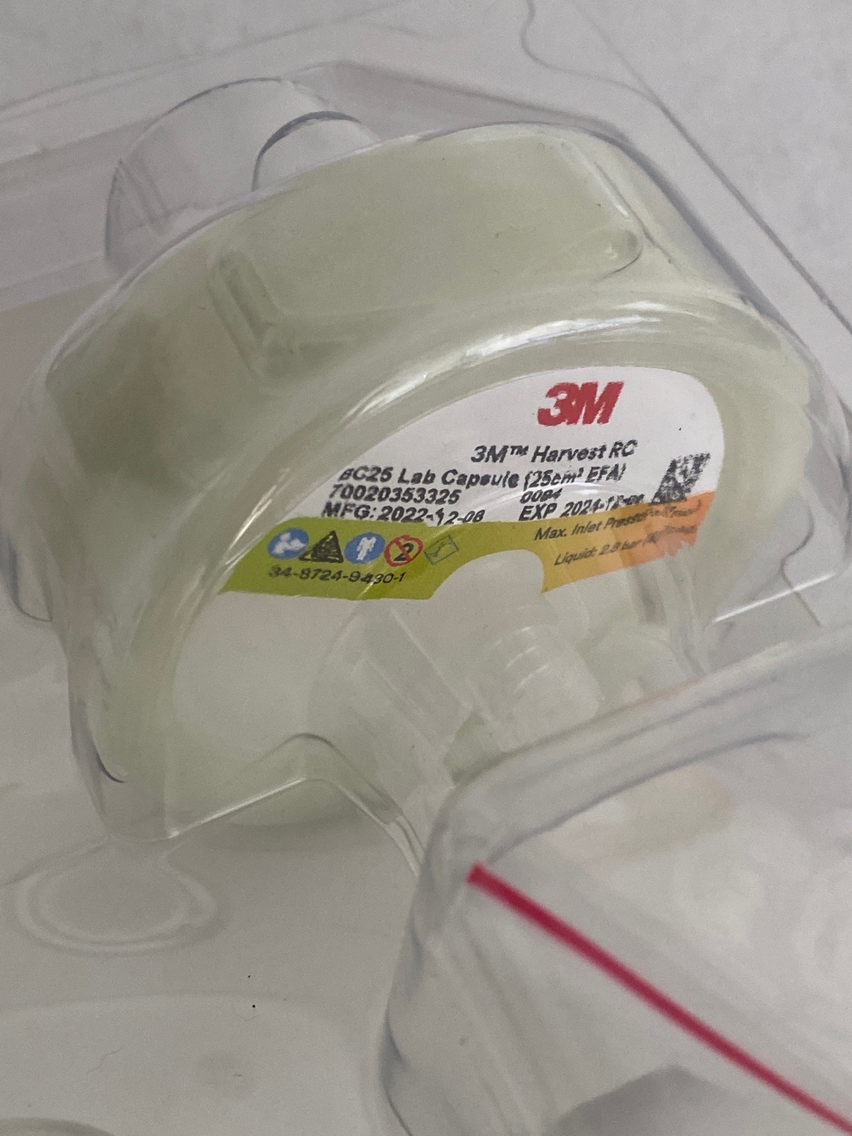 (2/Pk) 3M Harvest RC BC25 Laboratory Capsule Filters Luer EMP301HRC2FA
