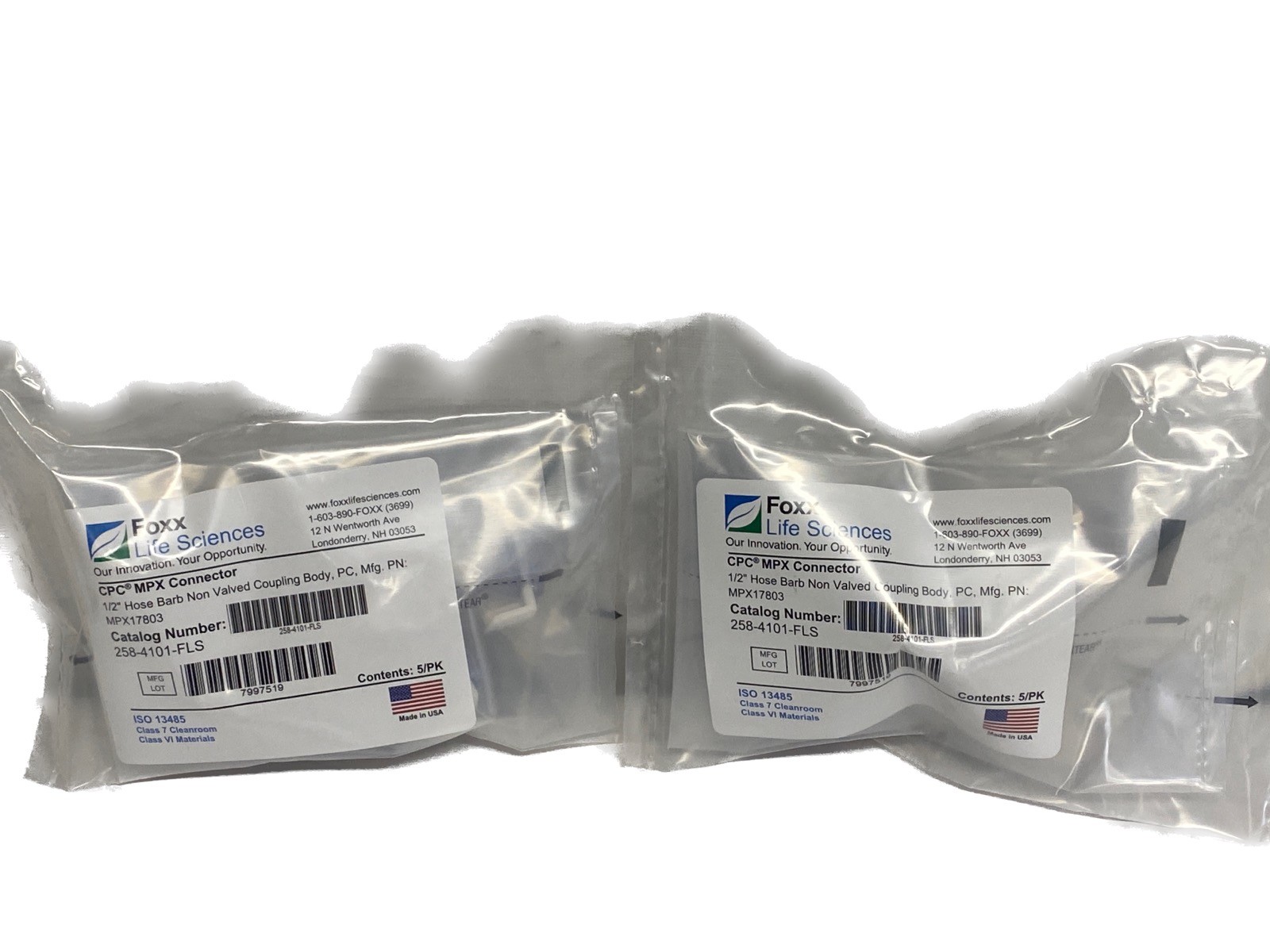New (10) FOXX CPC MPX Coupling Body Connector 1/2” HB Non-Valved MPX17803