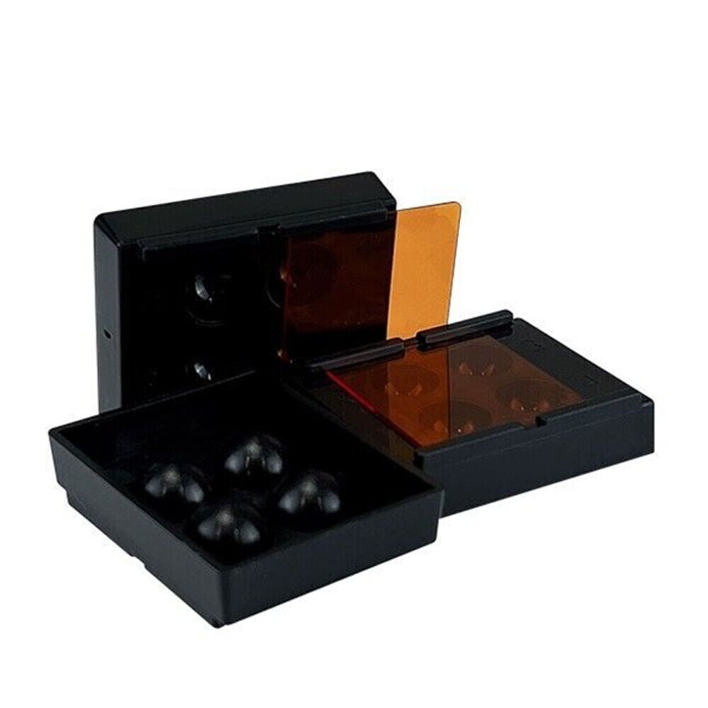 Dental Veneer Storage Box Teeth Patch Shading Light Retainer Molar Box 4 Holes