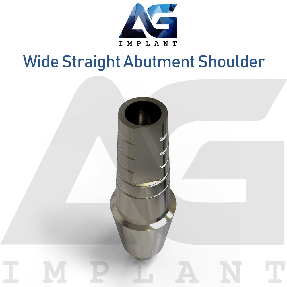 5 Wide Platform Straight With Shoulder Titanium For Hexagon 2.42mm