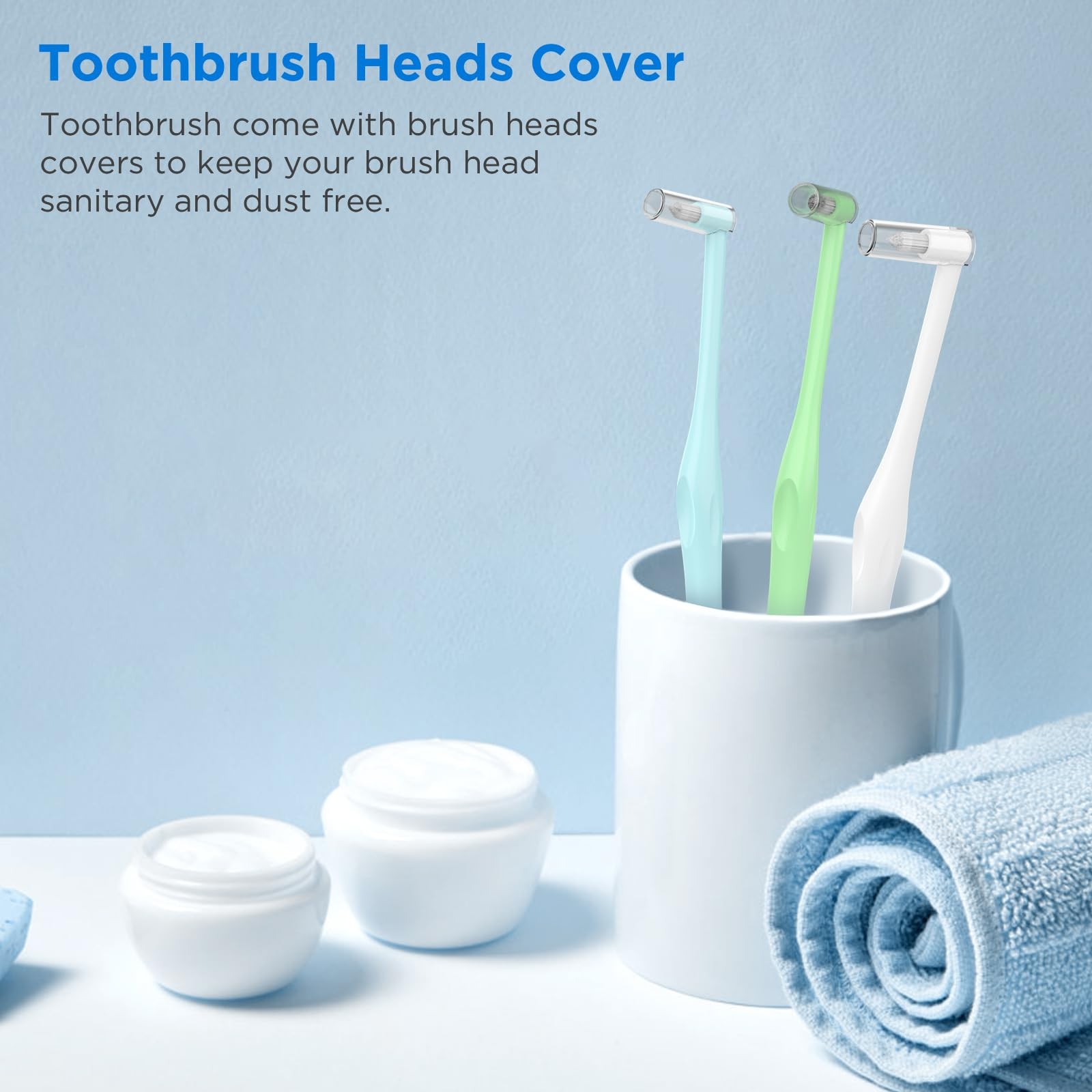 Fremouth End Tuft Toothbrush with 1 Count (Pack of 6), Blue, White, Green