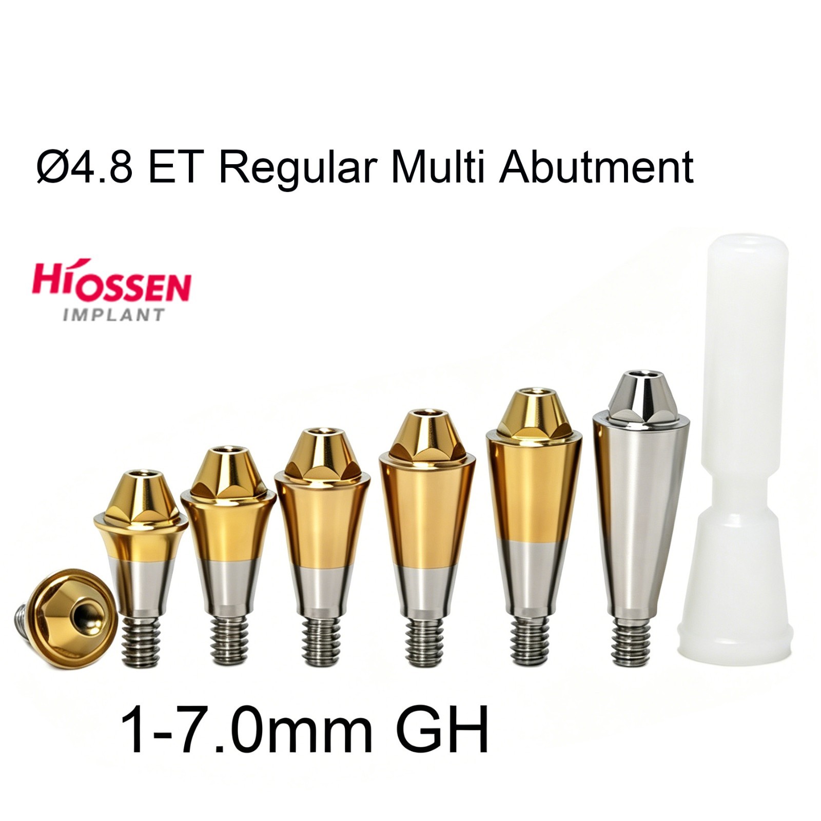 Dental Titanium multi unit straight abutment D4.8 MU for bridge fits Hiossen OSS