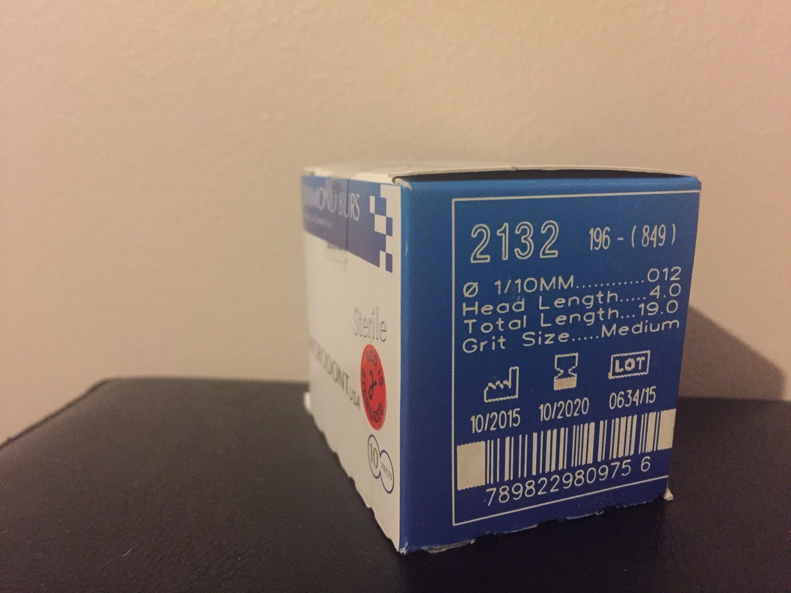 Microdont USA Multi-use Diamond Burs 849-012 Medium 10Box