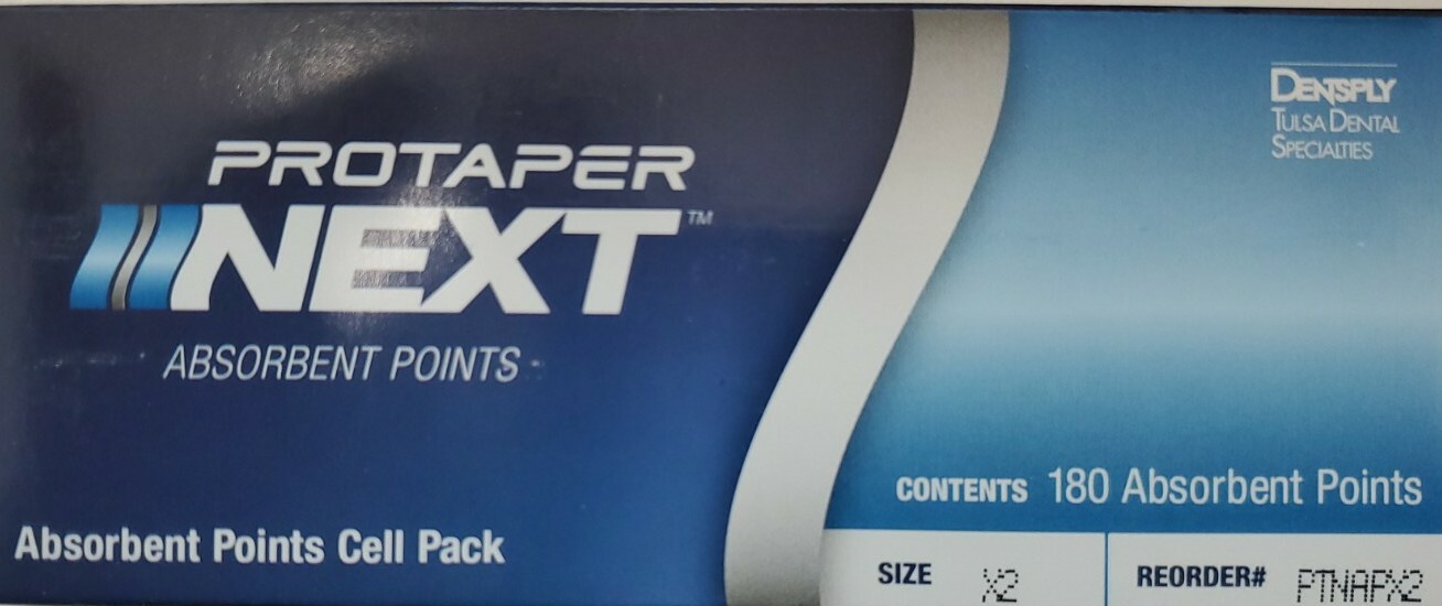 Protaper Next X2 Absorbent Paper Points Dentsply Tulsa Dental Root Canal Endo