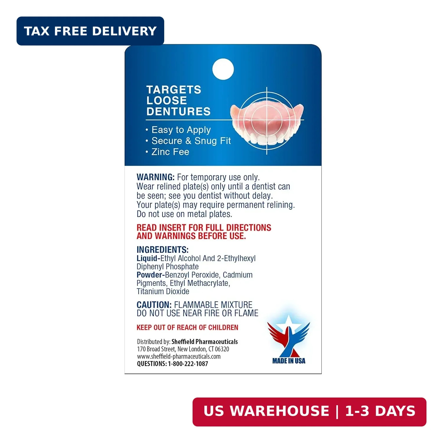 Advanced Formula Denture Reliner – Refit and Tighten Dentures/for Both Upper & L