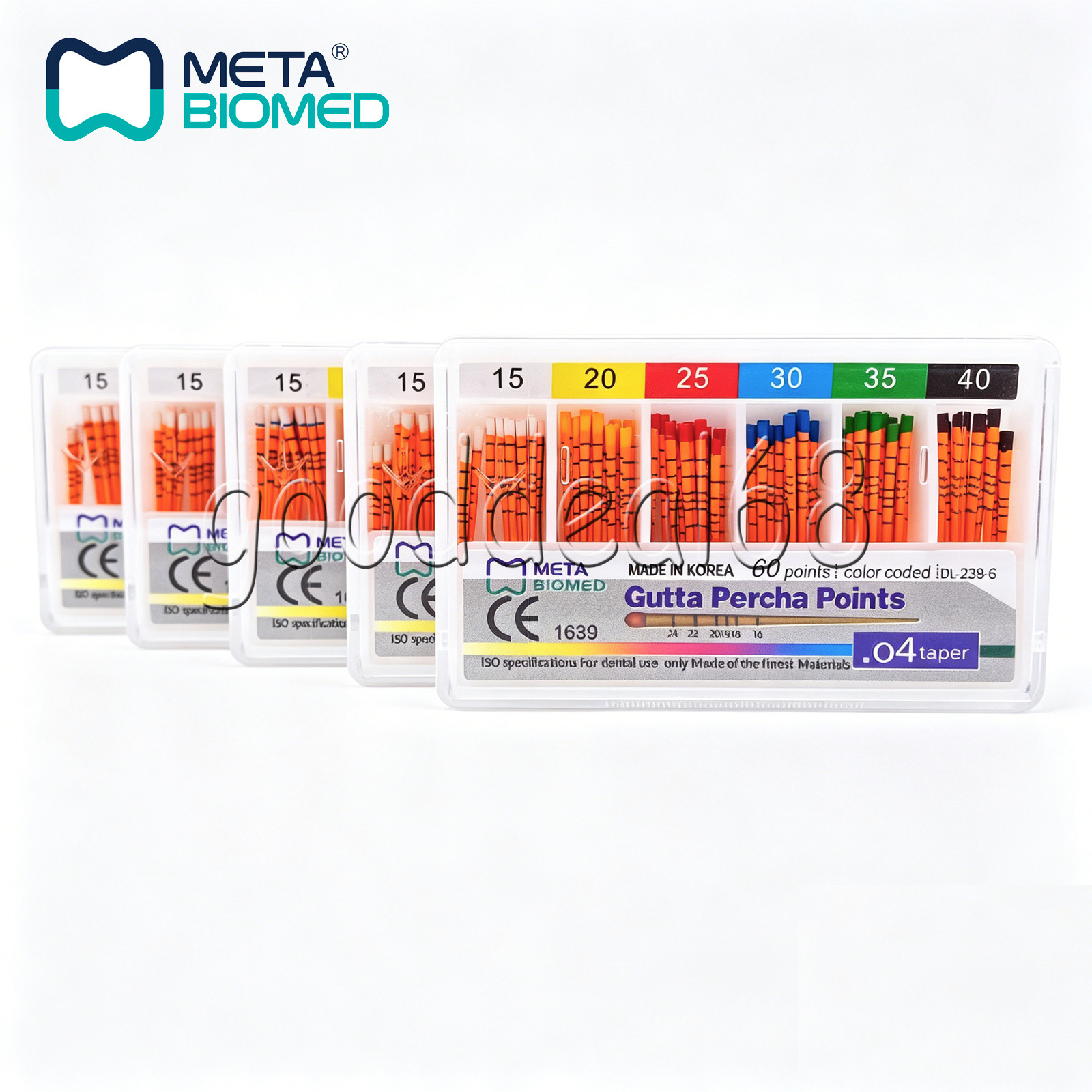 Dental Endodontic Gutta Percha Points Taper .02 .04 or .06, 120 or 60/pk,#15-40