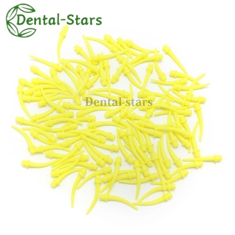 50/1000Pcs Dental Disposable Intra Oral Impression Mixing Tips Yellow