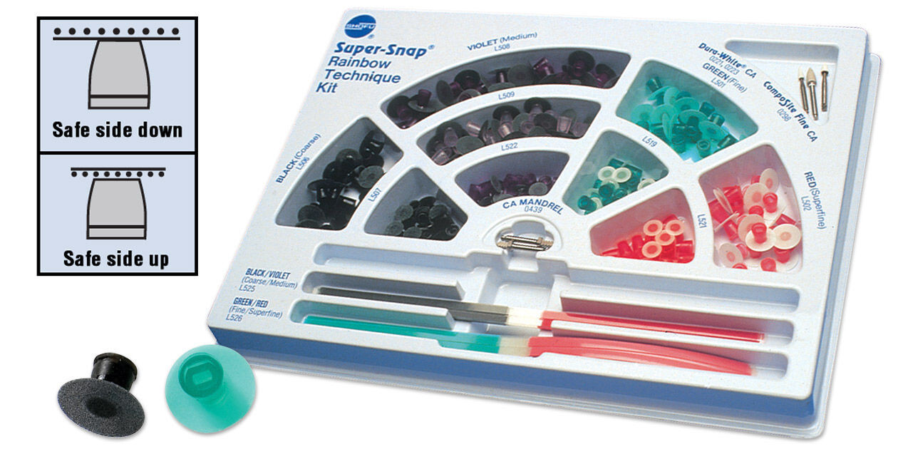 Shofu Super-Snap Rainbow Technique Efficient Safe Finishing & Polishing Kit