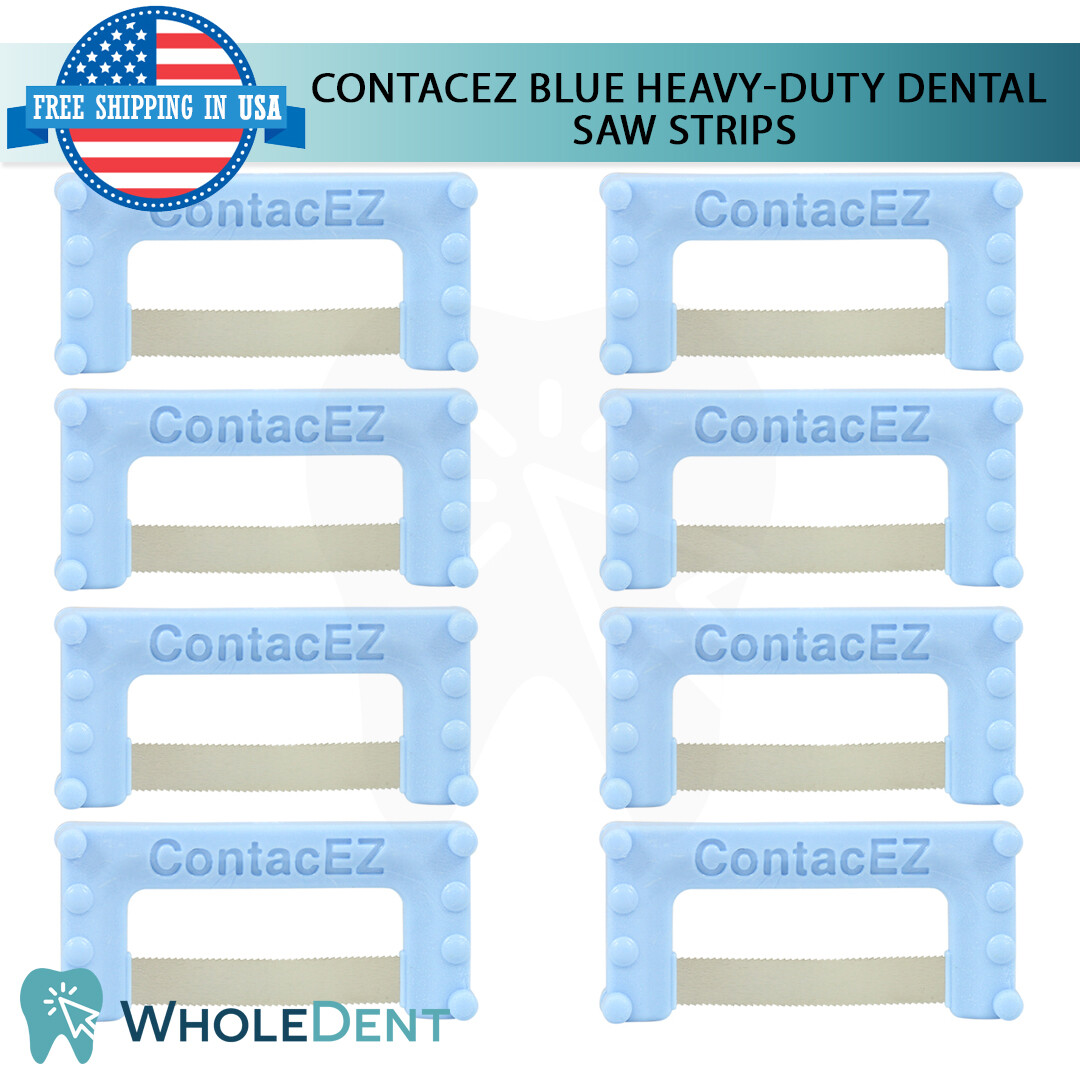 ContacEZ Blue Heavy-Duty Dental Saw 8 Strips Restorative Subgingival Cutter