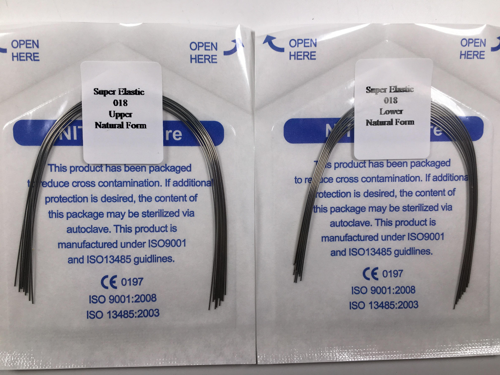 10*Dental Ortho Natural Wires Brackets Super Elastic Round Arch Wire 12/14/16/18
