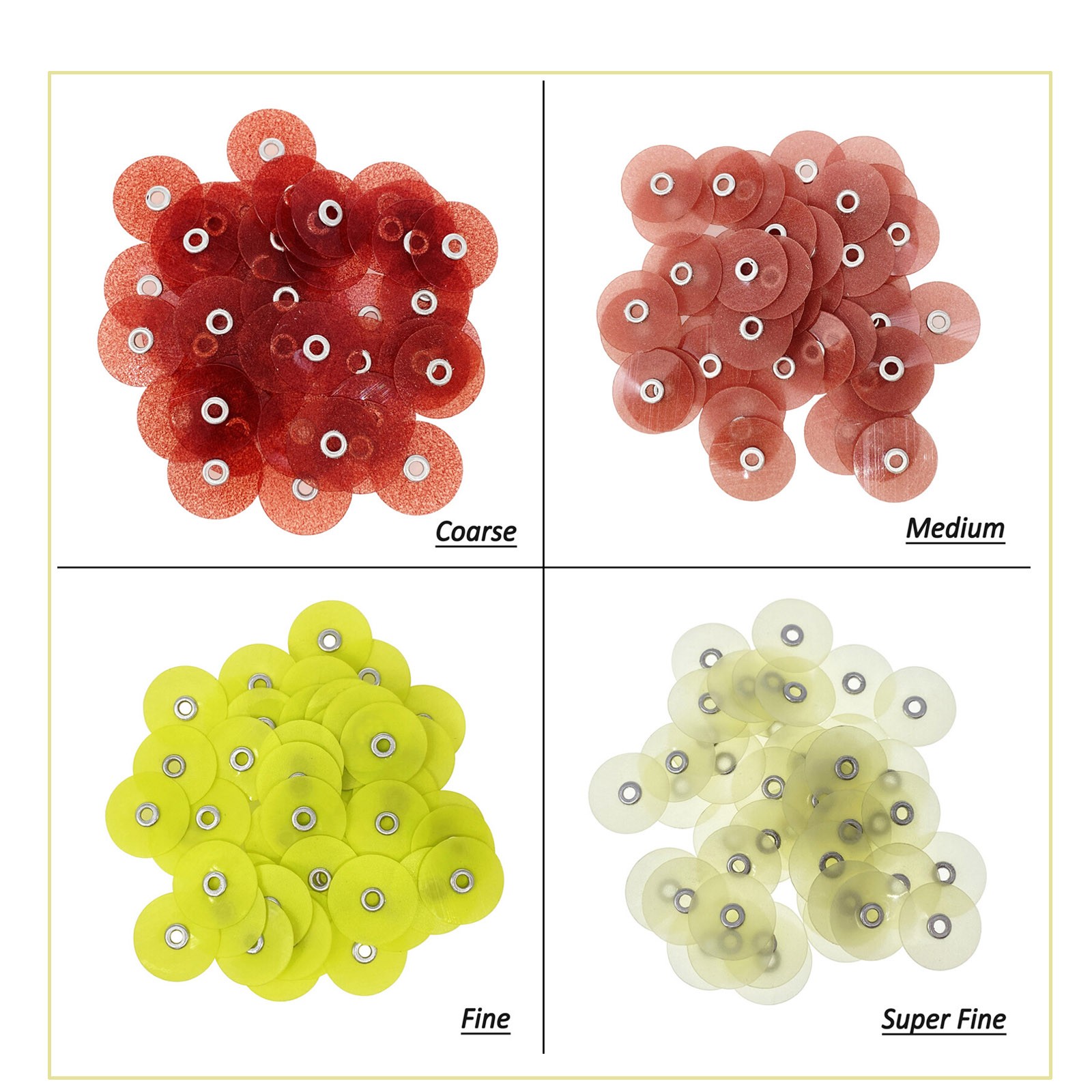 50pcs Dental Sof-Lex Contouring Finishing Pop-On Polishing Discs 9.5mm/12.7mm