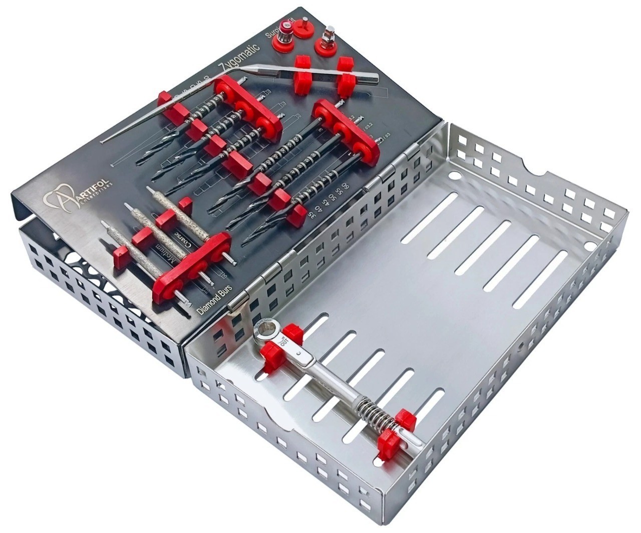 Dental Implant Zygomatic Surgical Kit – Titanium Coated Drills Zygoma Bone