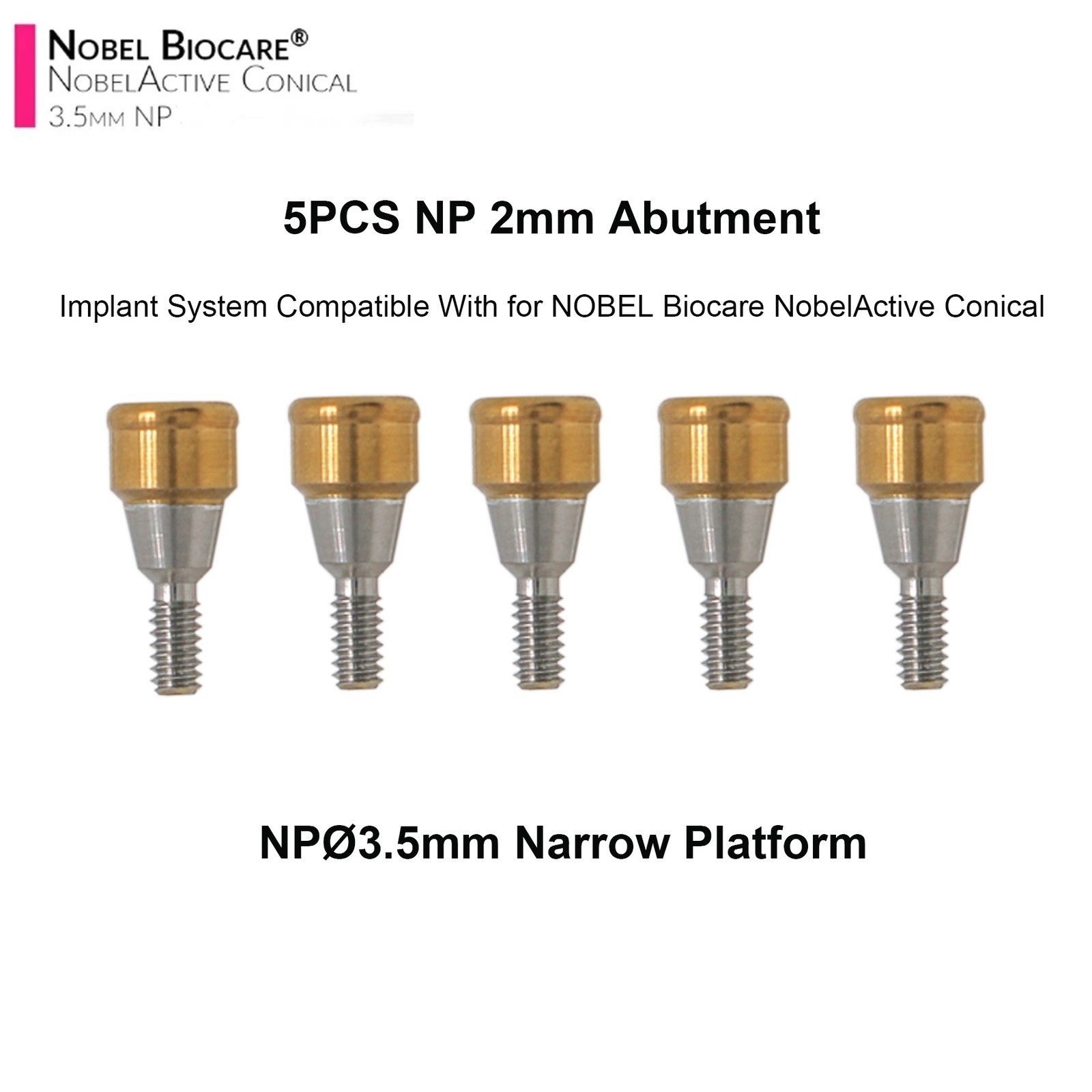 US Zest Nobel Biocare Active Locator Abutment NP/RP Implant Conical Connection